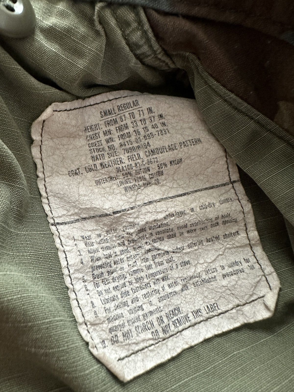 Vintage Vintage 80s Military Cold Weather Camo Field Jacket Coat Size US S / EU 44-46 / 1 - 6 Thumbnail