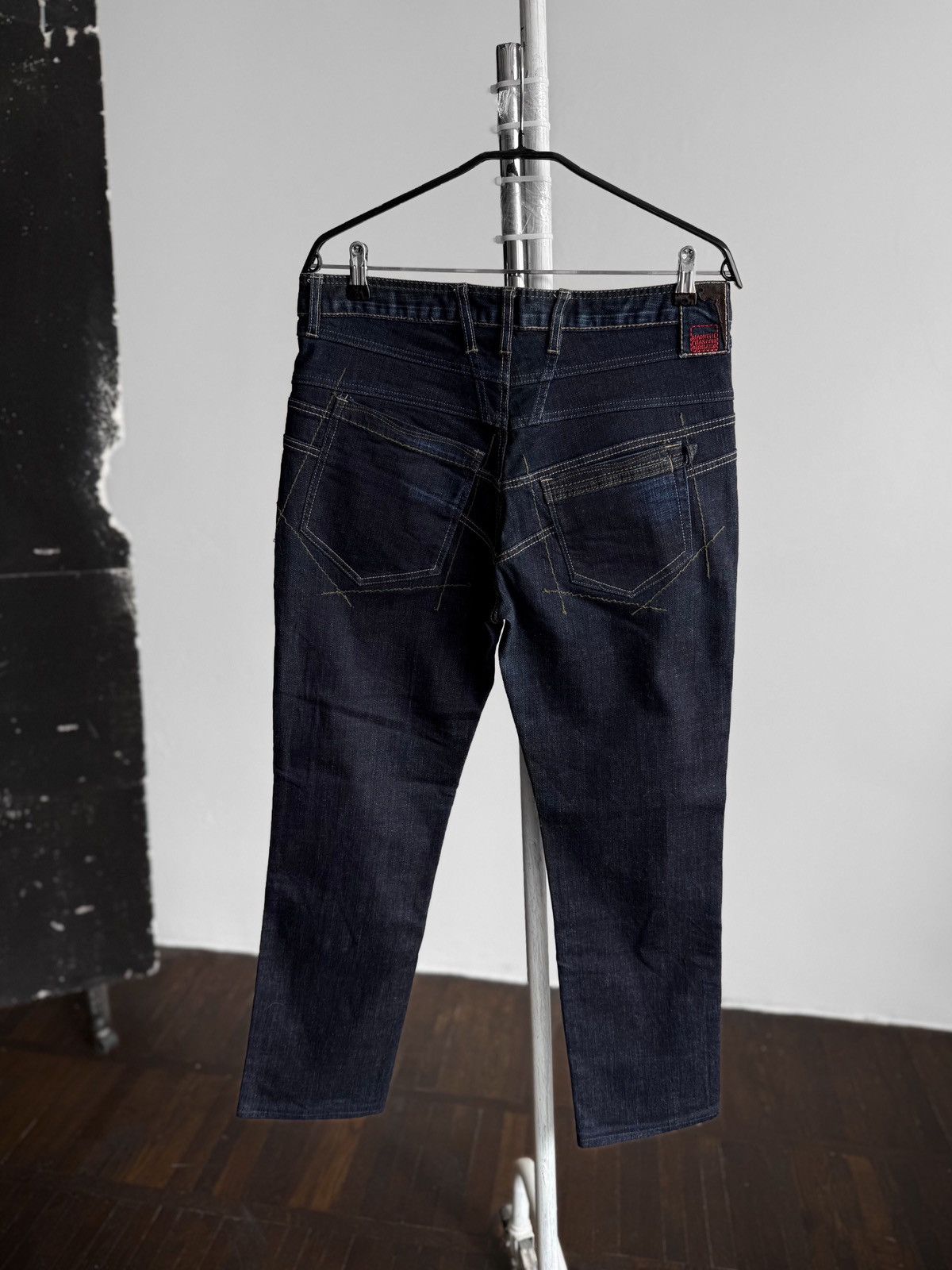 Marithe + Francois Girbaud Marithe Francois Girbaud Womens Dark Blue Denim Jeans Size 34" / US 12 / IT 48 - 2 Thumbnail