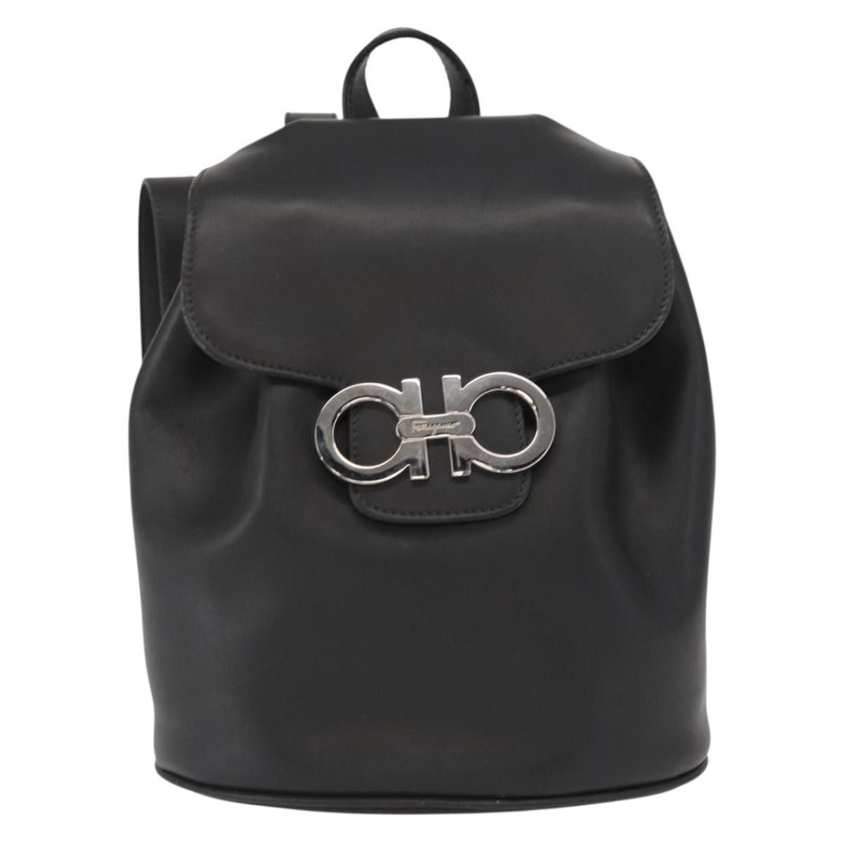 Salvatore Ferragamo Salvatore Ferragamo Gancini Flap Drawstring Leather Size ONE SIZE - 1 Thumbnail