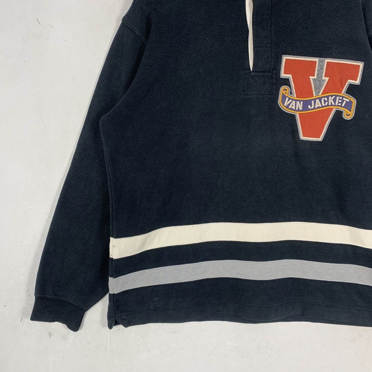 Van Vintage VAN JAC Sport Wear JapaneseBrand Rugby LongShirt Size US L / EU 52-54 / 3 - 5 Thumbnail