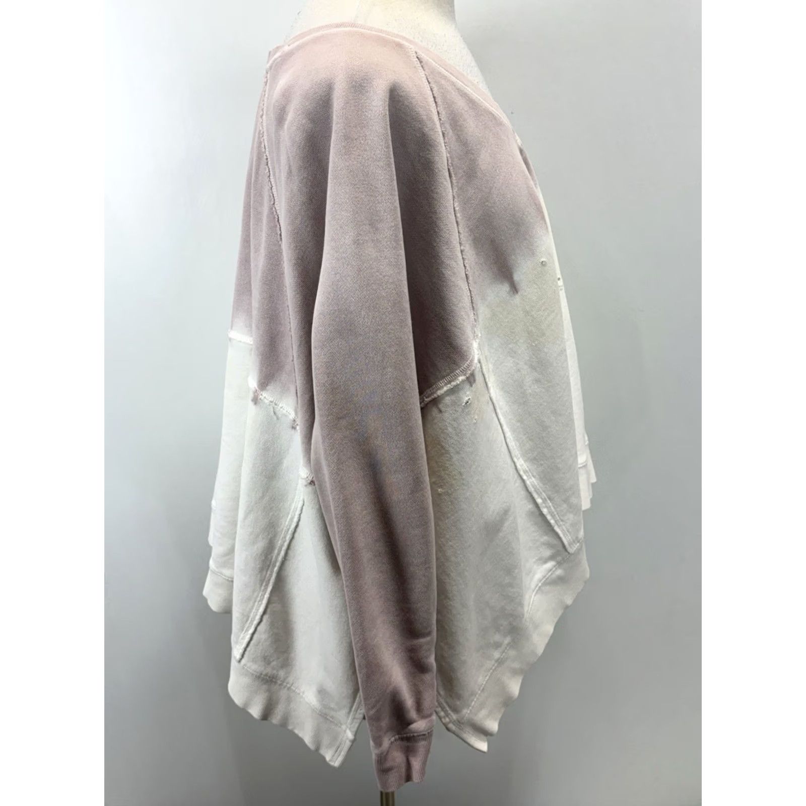 Free People VINTAGE Free People Oversized Sweatshirt Small Tie Dye Pink Boho Womens Baggy Distressed Pullover Long Sleeve Regular Size XS? Size S / US 4 / IT 40 - 4 Thumbnail