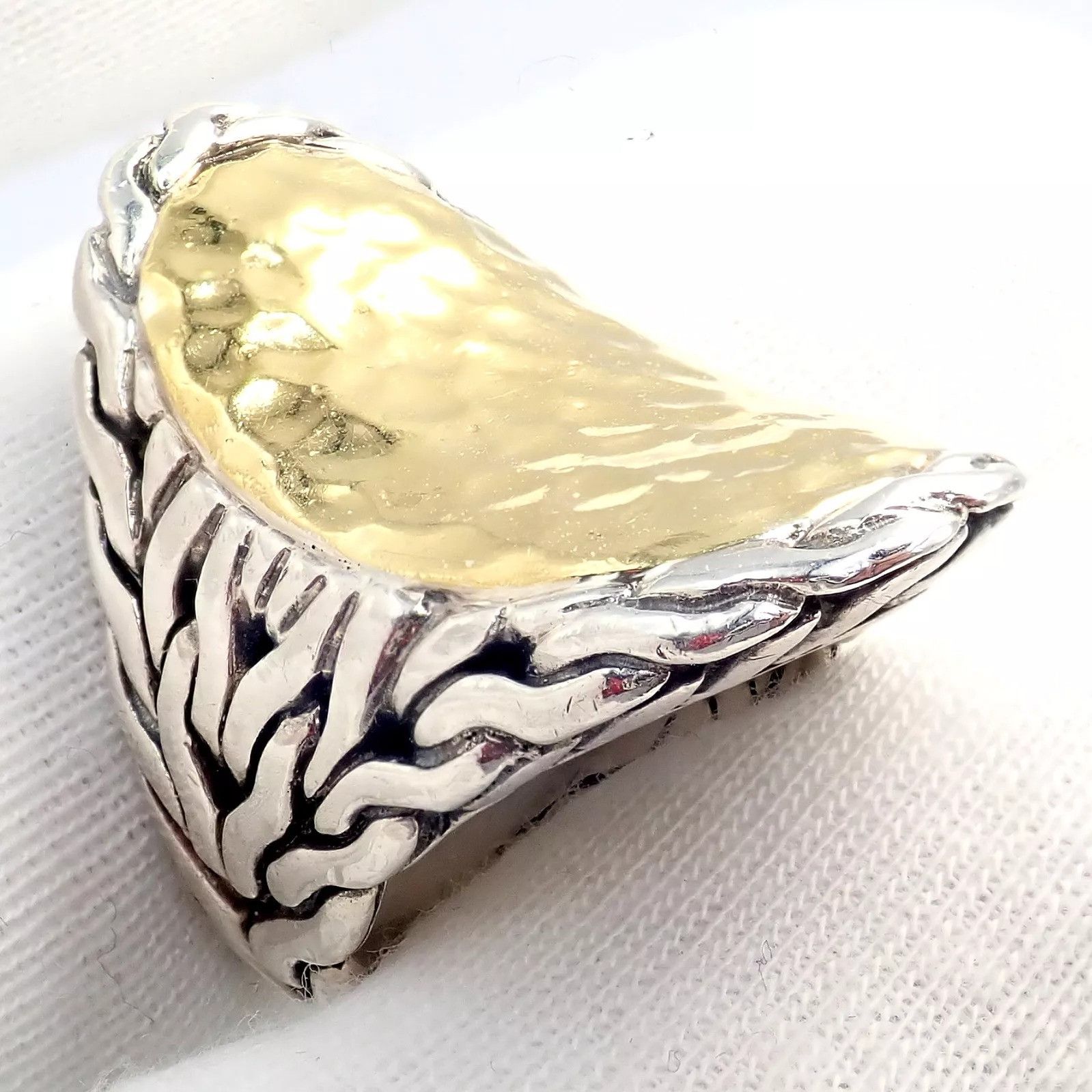 John Hardy John Hardy Silver 22k Yellow Gold Classic Cocktail Ring sz 7 Size ONE SIZE - 7 Thumbnail