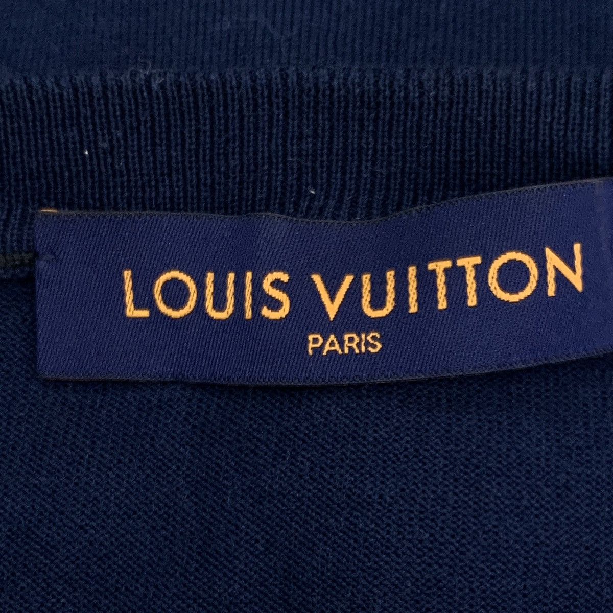 Louis Vuitton Louis Vuitton Navy Logo Embroidered Cotton Knit Size US M / EU 48-50 / 2 - 6 Thumbnail