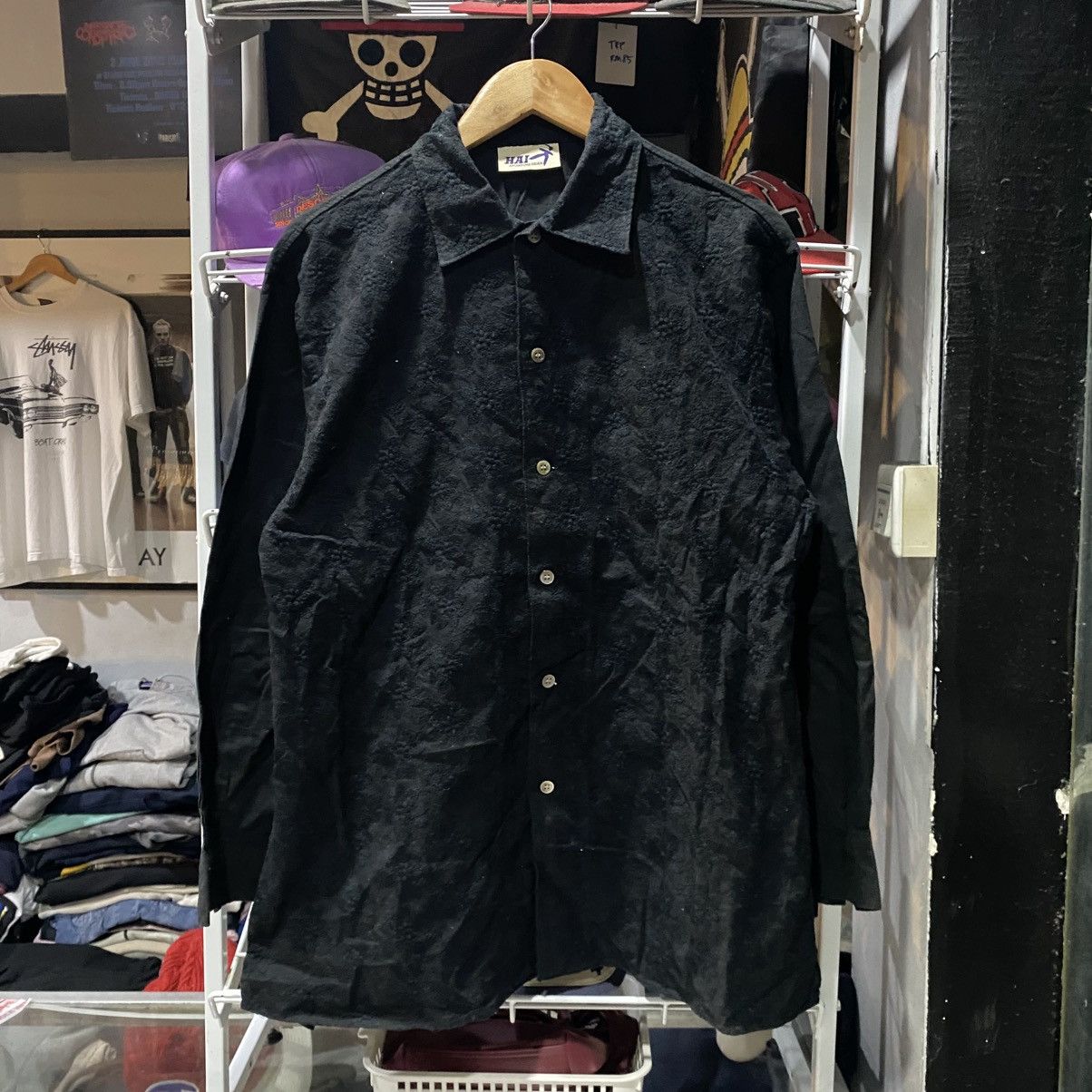 Hai Sporting Gear ISSEY MIYAKE Floral Black In Black Shirts