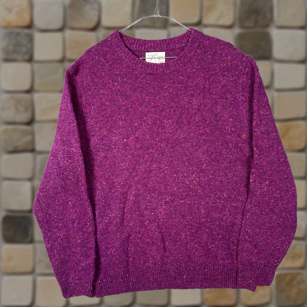 J.Crew J. Crew Sweater Mens XL 100% Wool Magenta Speckle Fleck Crewneck Irish Donegal Size US XL / EU 56 / 4 - 1 Thumbnail
