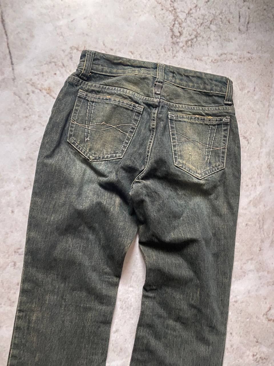Designer Vintage MaxMara Faded Bootcut Flared Jeans Luxury Y2K Size 26" / US 2 / IT 38 - 6 Thumbnail
