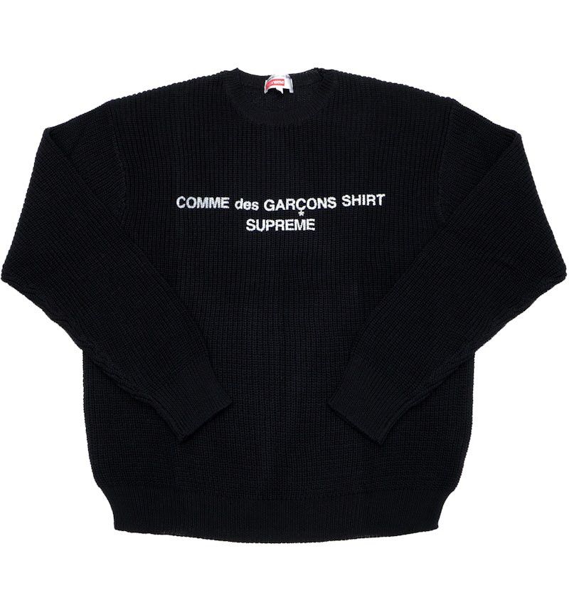 Comme des Garcons × Supreme Supreme Commes Des Garcons CDG Shirt Sweater Black FW18 Size US L / EU 52-54 / 3 - 2 Thumbnail