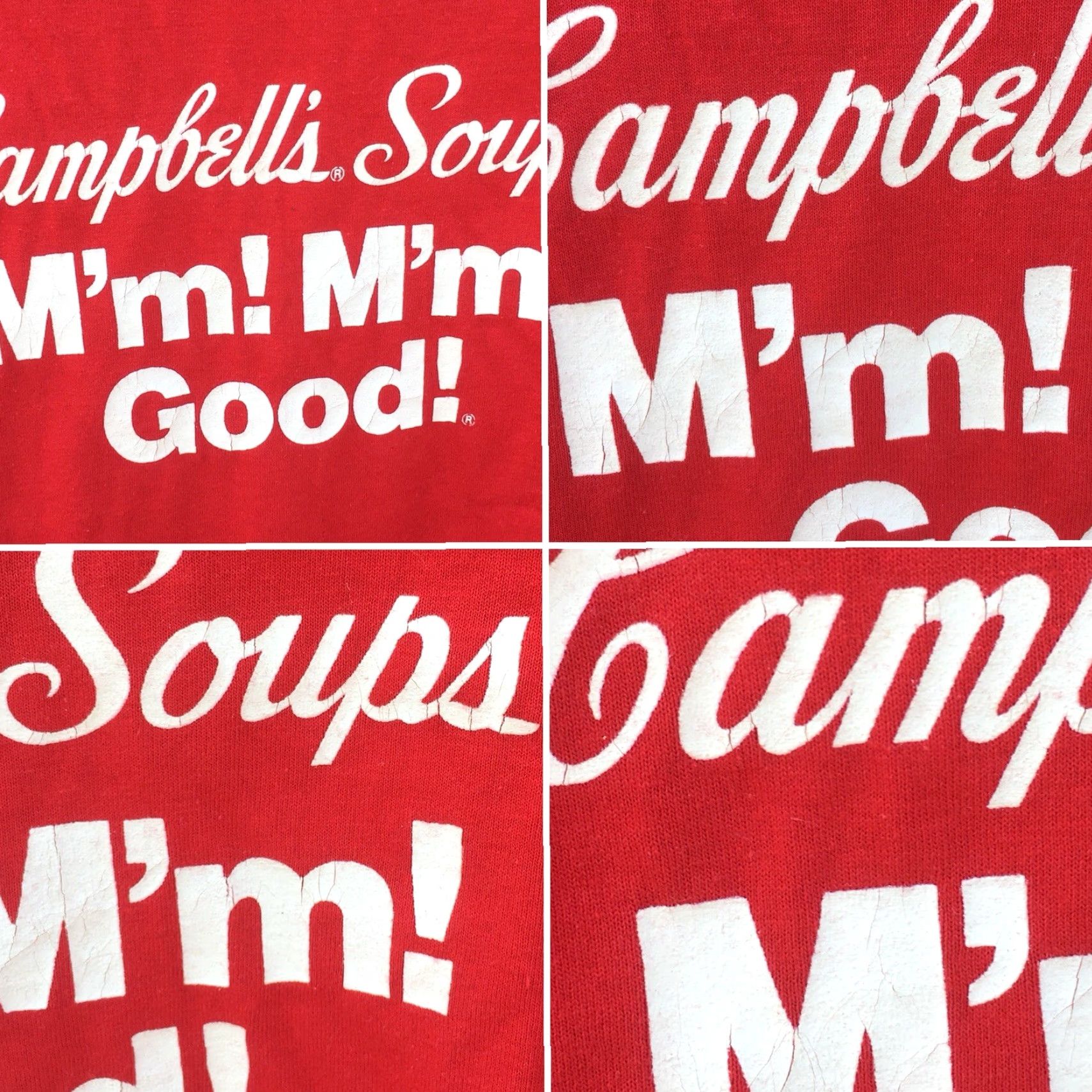 Vintage VINTAGE Campbells Mm Mm Good Long Sleeve Shirt Men L Red 80s 90s Screen Stars Made in USA Graphic Tee Size US L / EU 52-54 / 3 - 4 Thumbnail