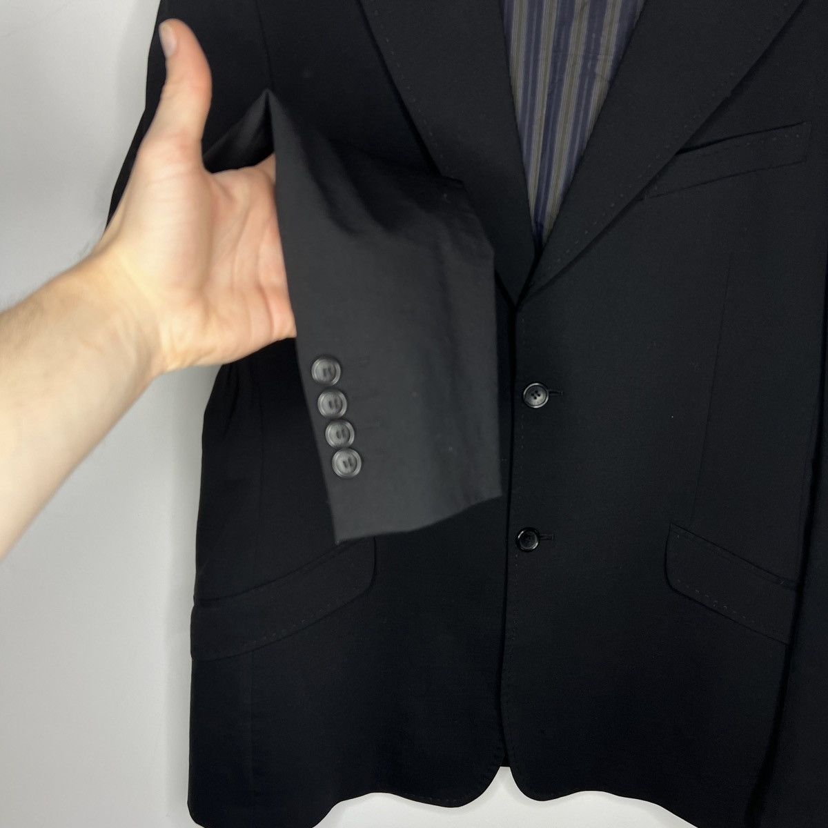 Dolce & Gabbana DOLCE & GABBANA black wool blazer jacket 40 US / 54 EU Size 40R - 6 Thumbnail