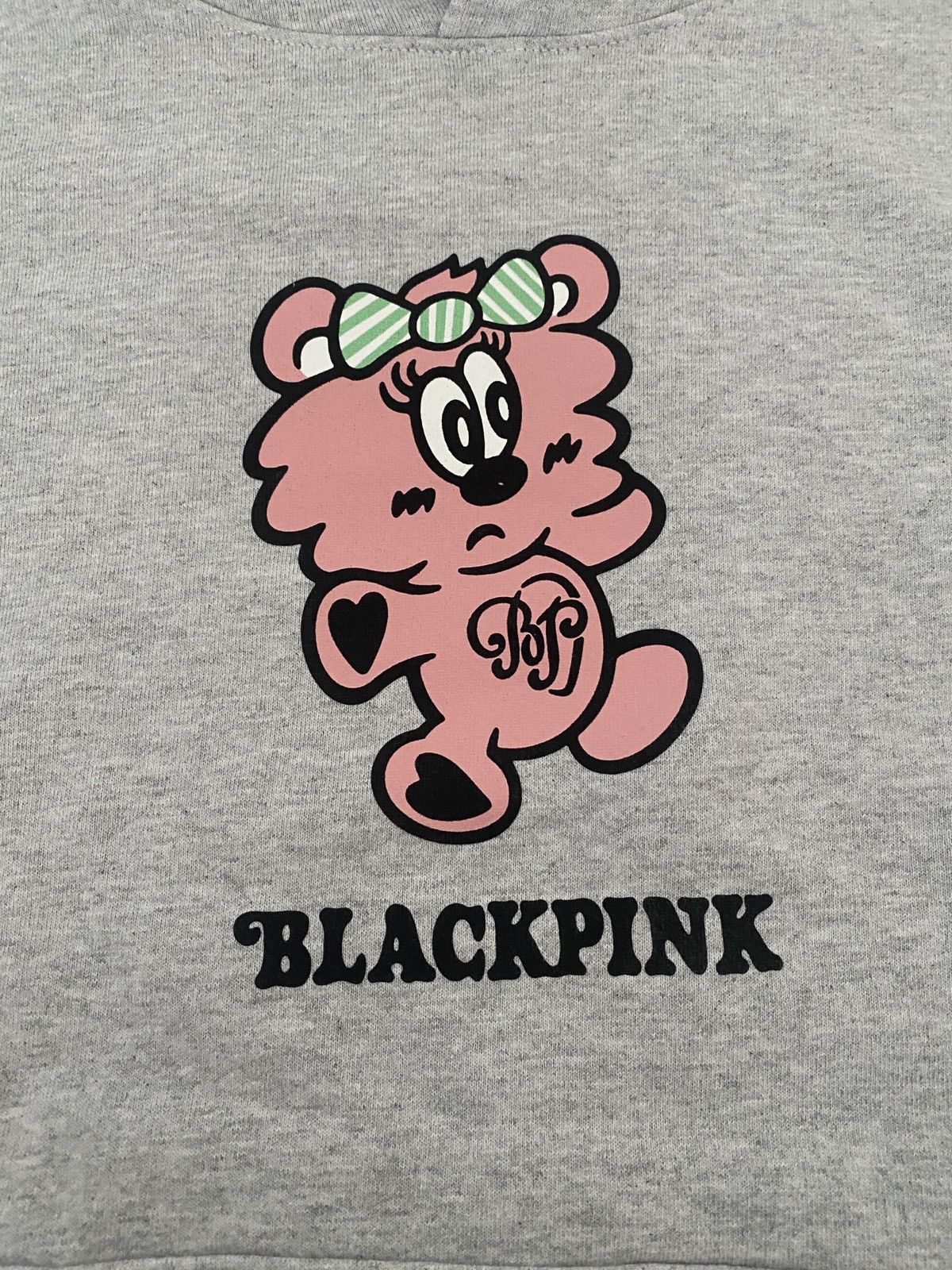 BLACKPINK x VERDY BORN PINK AMEX PLUSH HOODIE GREY SMALL