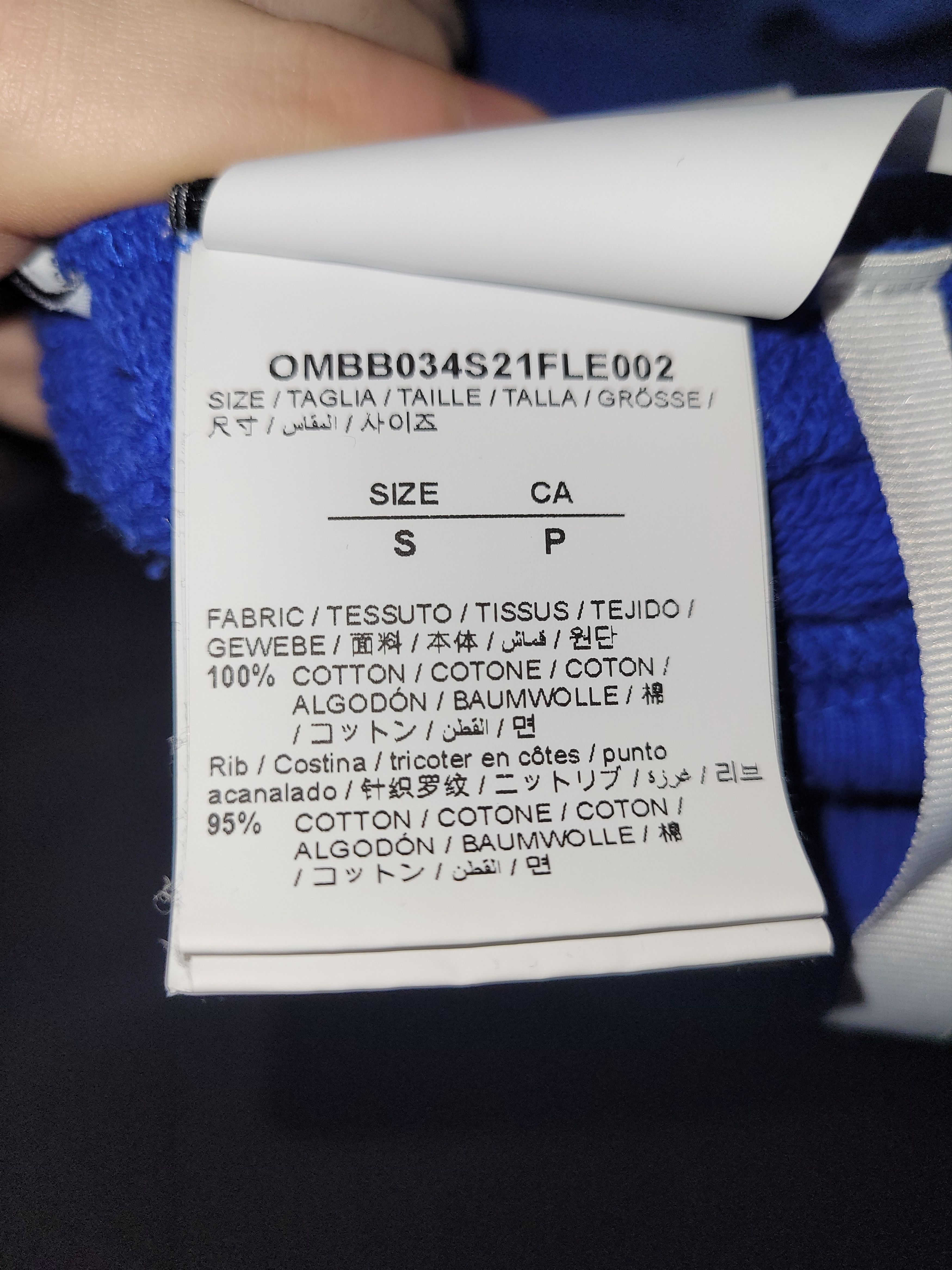 Off-White Diag Hoodie Blue/White Size US S / EU 44-46 / 1 - 3 Thumbnail