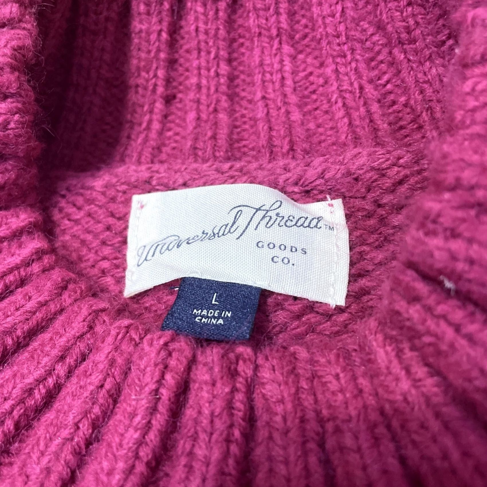 Vintage VINTAGE Universal Threads Crop Sweater Women L Fair Isle Magenta Orange Mock Neck Knit L Size L / US 10 / IT 46 - 6 Thumbnail