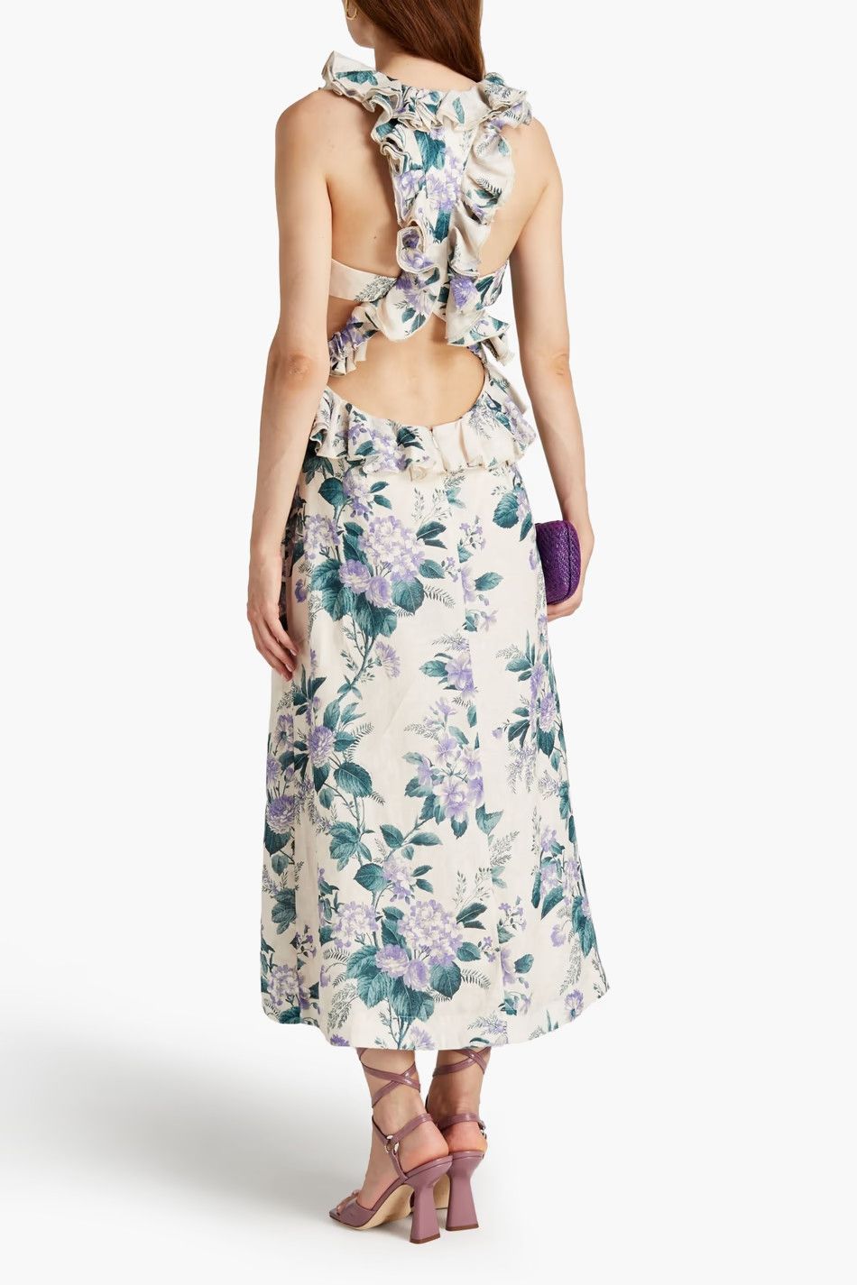 Zimmermann Cassia Ruffle Midi Dress Size M / US 6-8 / IT 42-44 - 2 Thumbnail