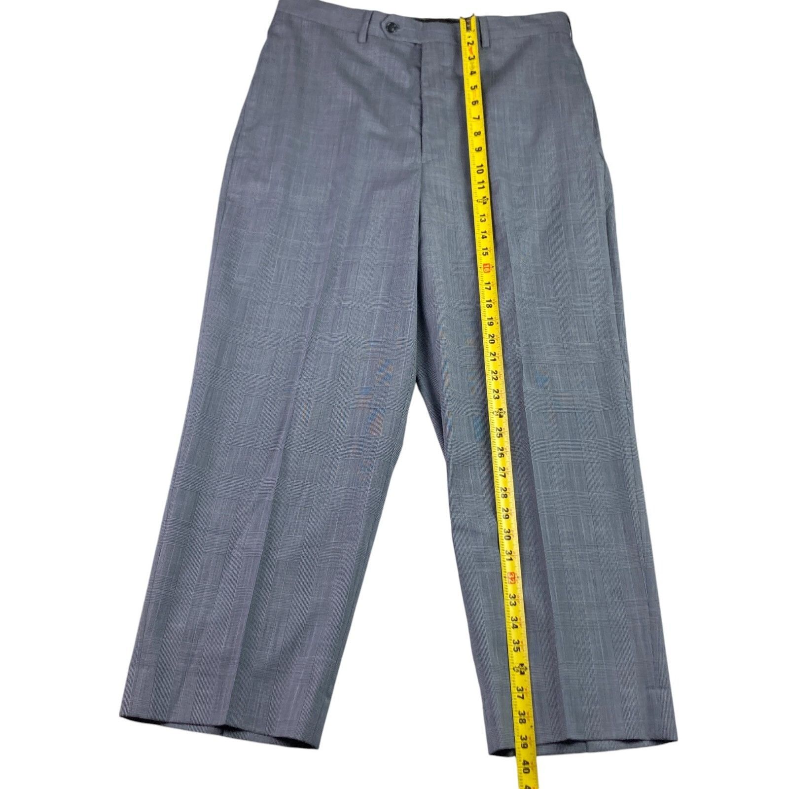 Jos. A. Bank Jos A Bank Men's Wool 2-Button Suit Blue Glen Plaid • 40 L | Size 40L - 12 Thumbnail