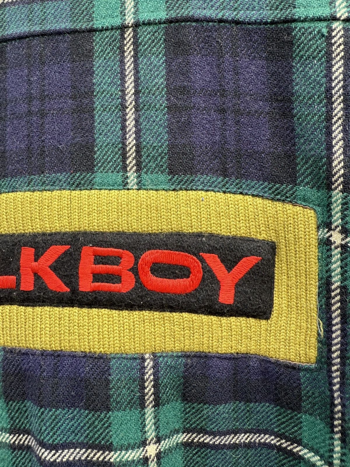 Seditionaries VTG 80s-90s MILKBOY Plaid Boxy Wool Quilted Bomber Jacket Size US L / EU 52-54 / 3 - 17 Thumbnail