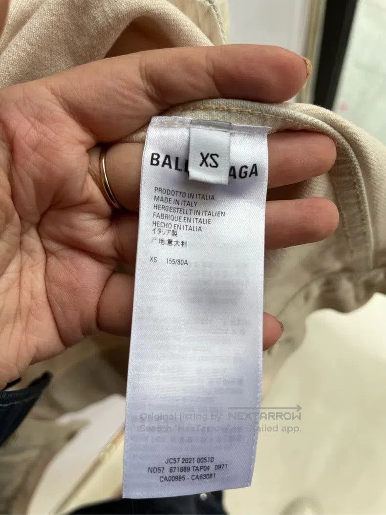 Balenciaga Balenciaga Beige Denim Jacket Size US XS / EU 42 / 0 - 4 Thumbnail