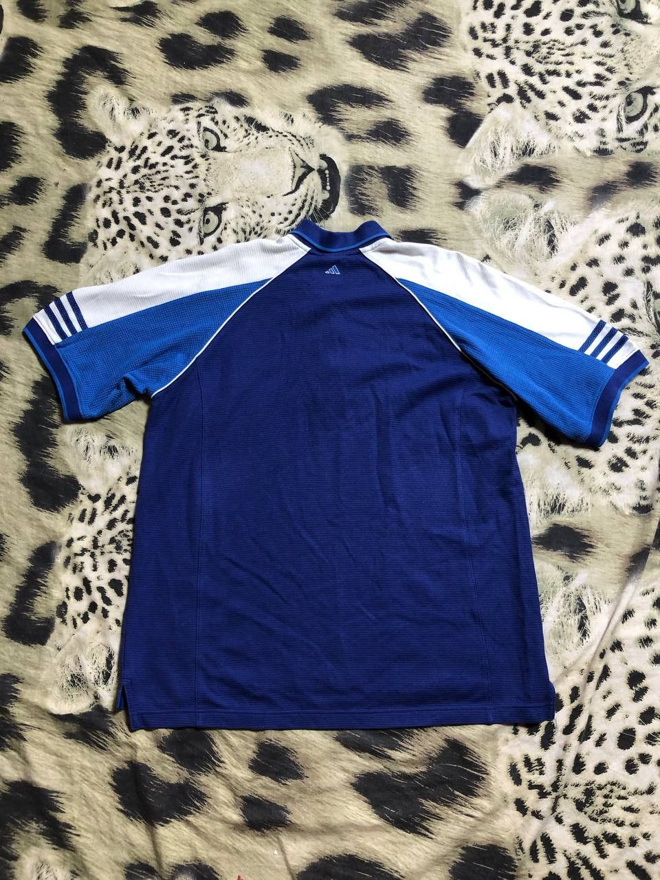 Adidas Vintage Blue Football Adidas Collar Polo Shirt Size US L / EU 52-54 / 3 - 10 Thumbnail