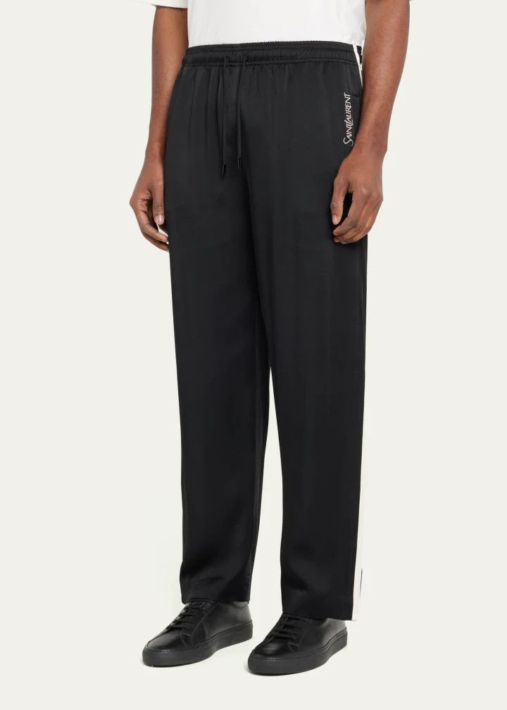 Saint Laurent Paris o1y0325 Logo Jogger & Sweatpant in Black Size US 34 / EU 50 - 3 Thumbnail