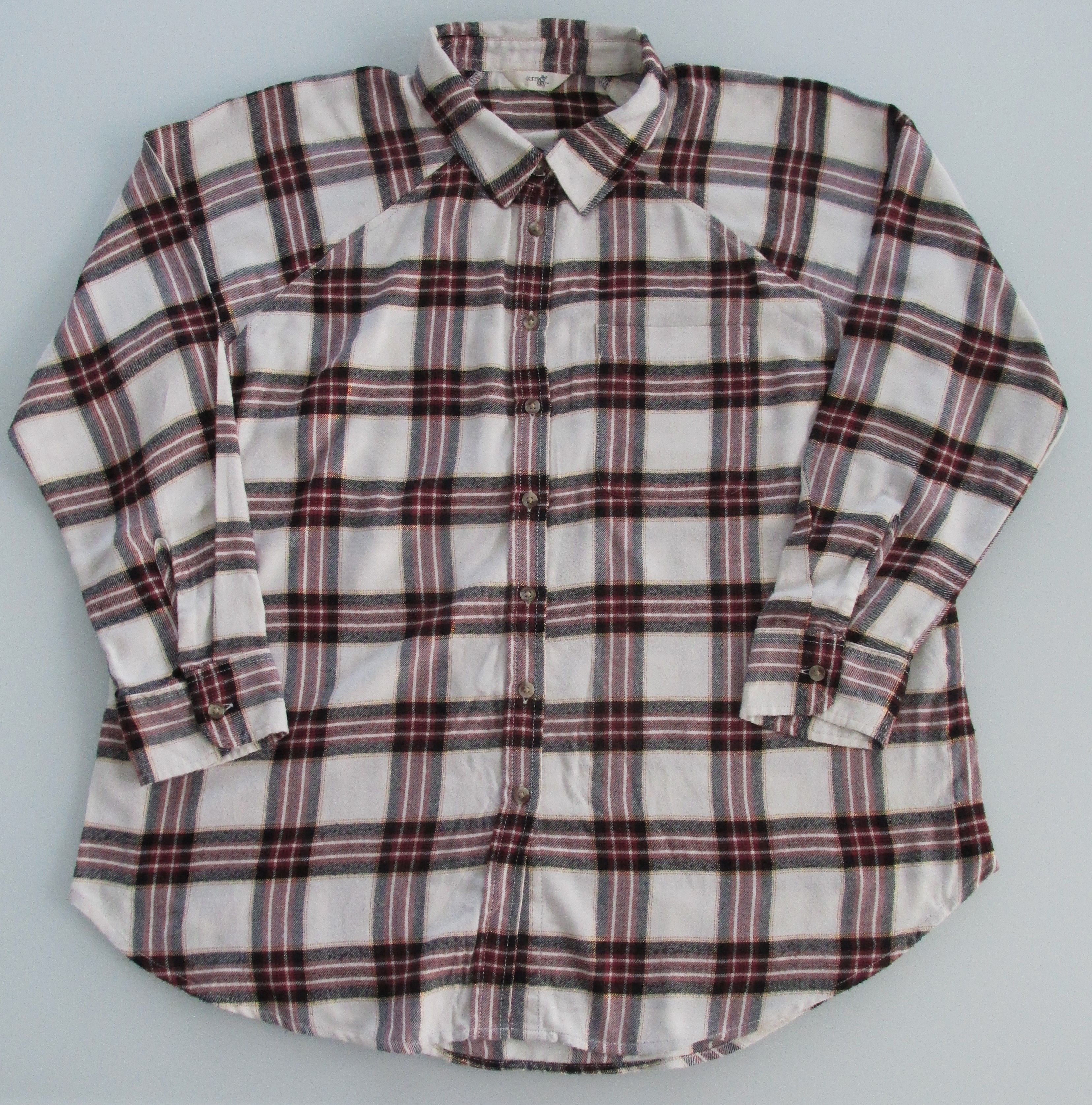 Other Terra & Sky Women's Soft Flannel Shirt Size 0X (14W) Size XL / US 12-14 / IT 48-50 - 1 Thumbnail