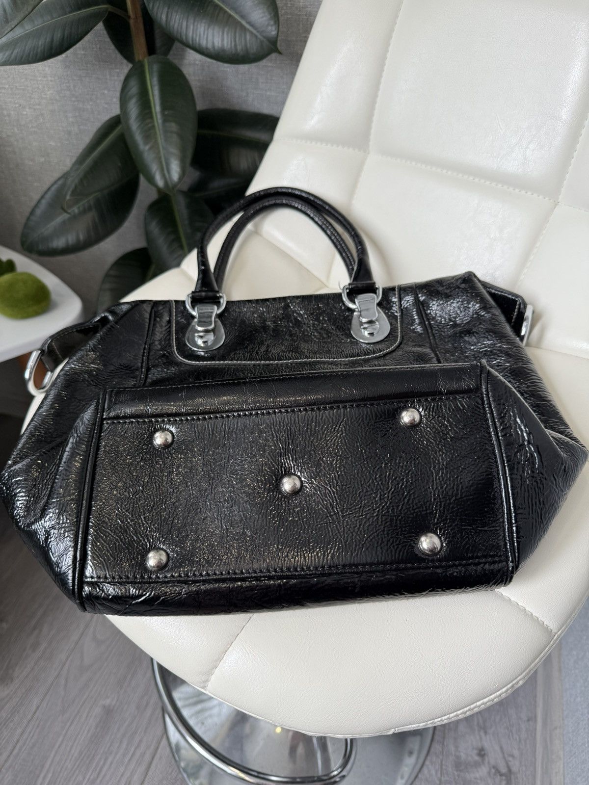 Gucci Gucci Dialux Snow Glam Black Hand Bag Boston Bag GG Logo Size ONE SIZE - 15 Thumbnail