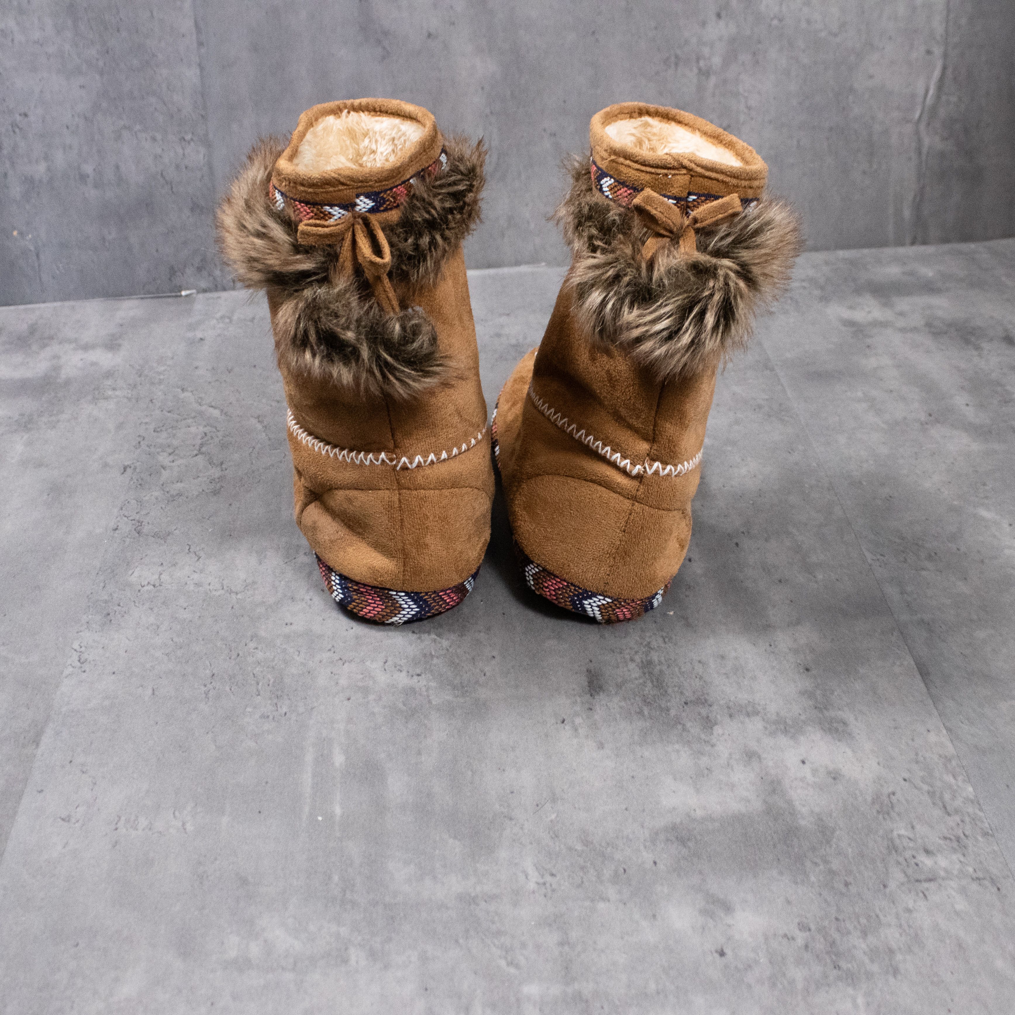 Japanese Brand Ardies Brown Mink Faux Fur Brown Boot's Size US 5 / EU 37 - 4 Thumbnail