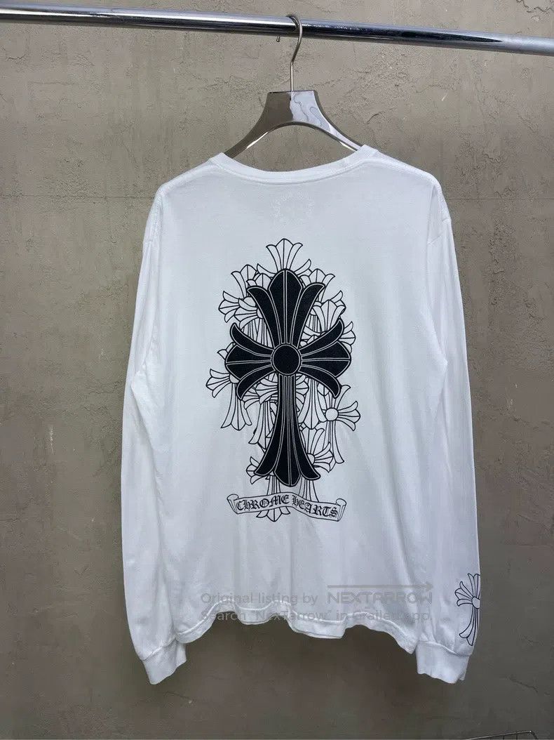 Chrome Hearts CHROME HEARTS Size M White Scroll Phantom Cross Long-Sleeve Size US M / EU 48-50 / 2 - 4 Thumbnail