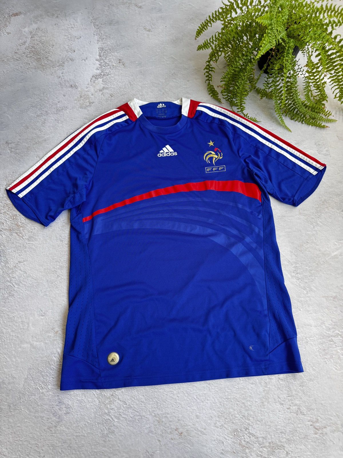 Adidas Adidas France 2007 2008 Soccer Jersey Vintage Size US M / EU 48-50 / 2 - 1 Thumbnail
