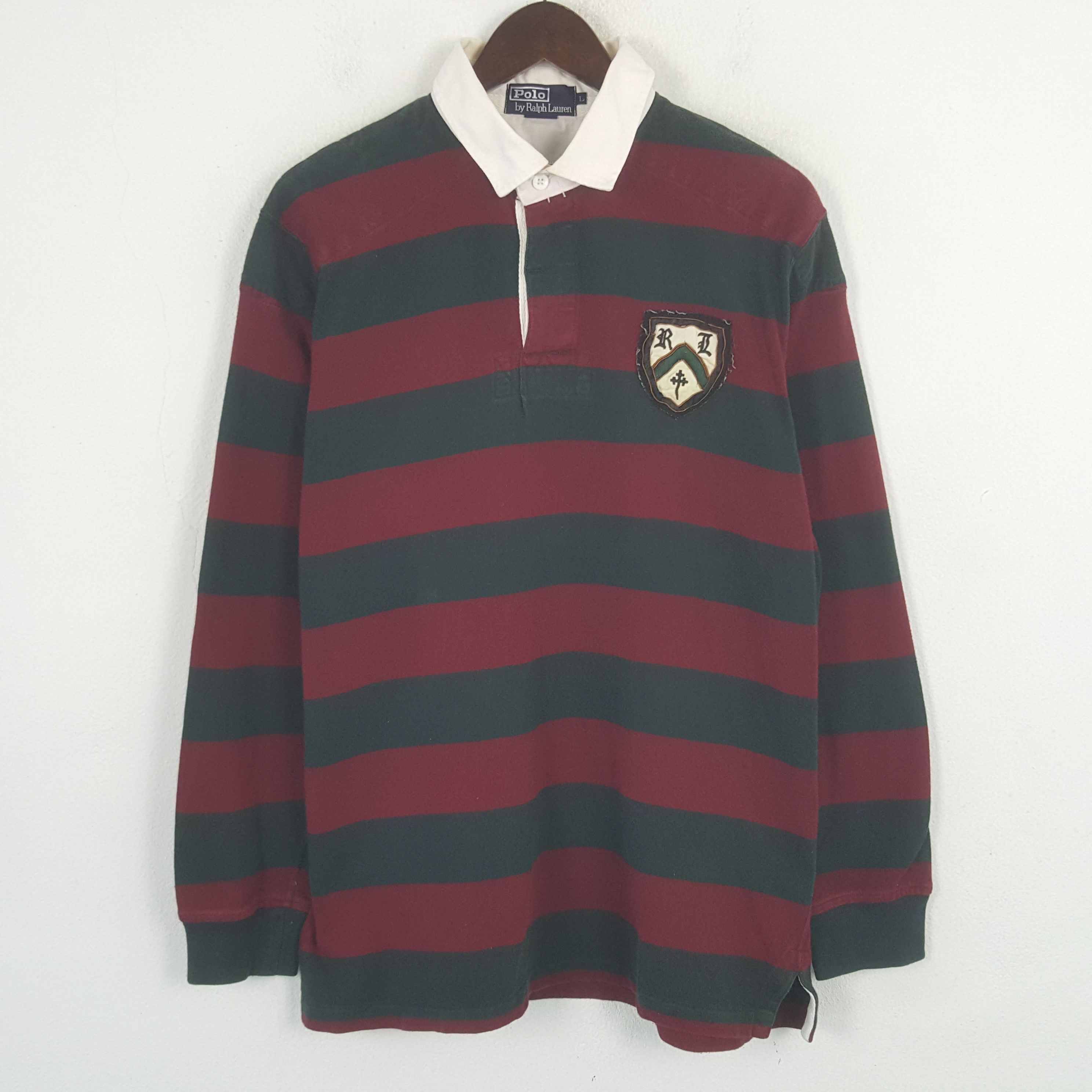 Polo Ralph Lauren Vintage Polo Ralph Lauren RL Striped Polos Shirt Size US L / EU 52-54 / 3 - 1 Thumbnail