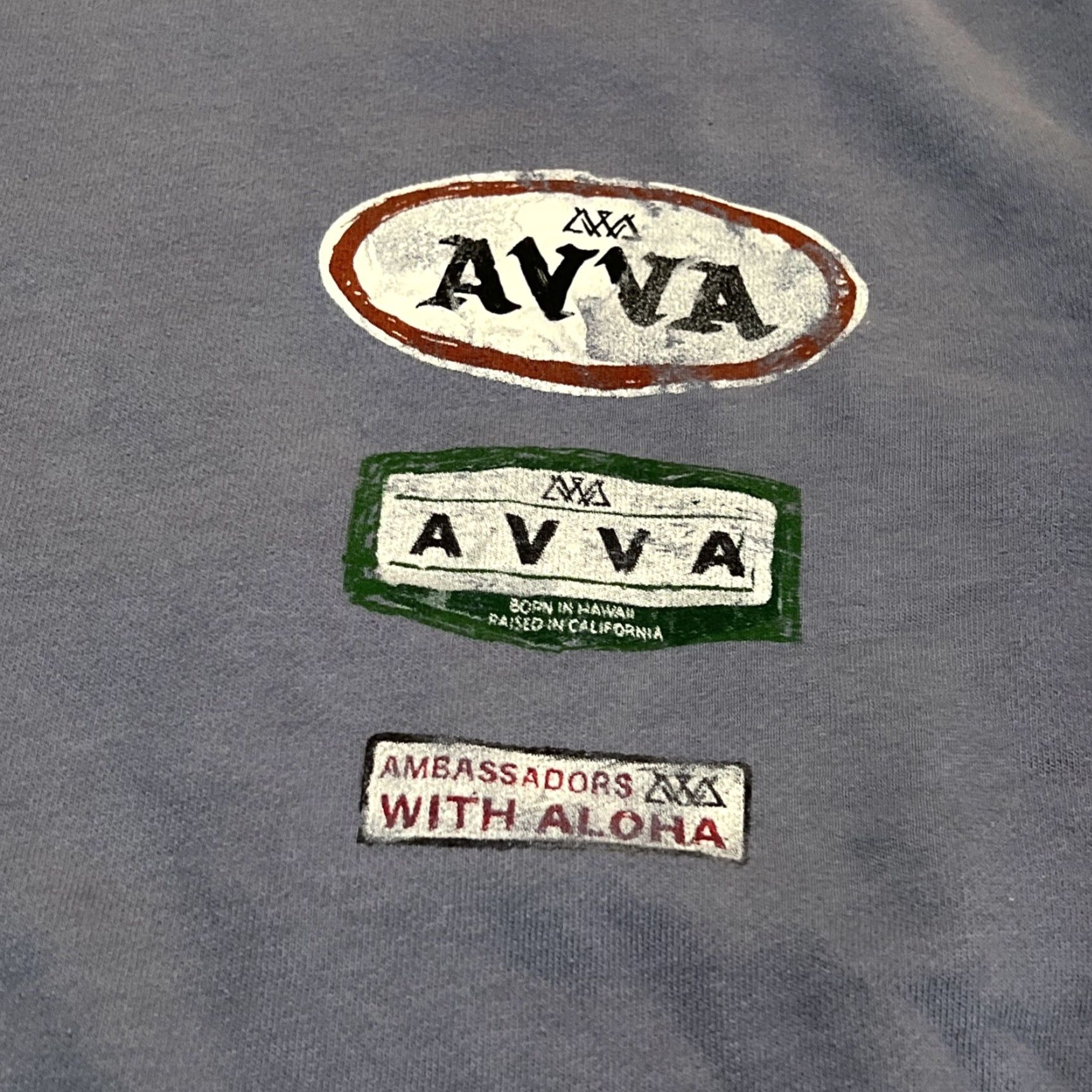 Vintage AVVA Hawaiian Sweatshirt Men Medium Pullover Amplified Service Faded Indigo NWT Size US M / EU 48-50 / 2 - 3 Thumbnail