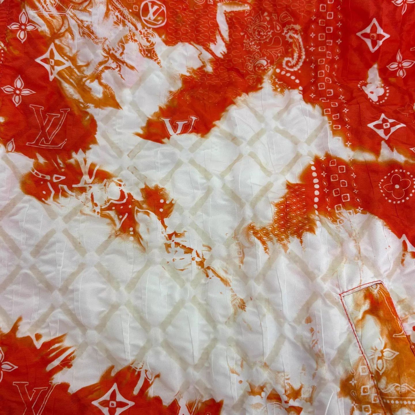 Louis Vuitton LV Cashew Flower Logo Half-Printed Casual Jacket Orange Size US M / EU 48-50 / 2 - 7 Thumbnail