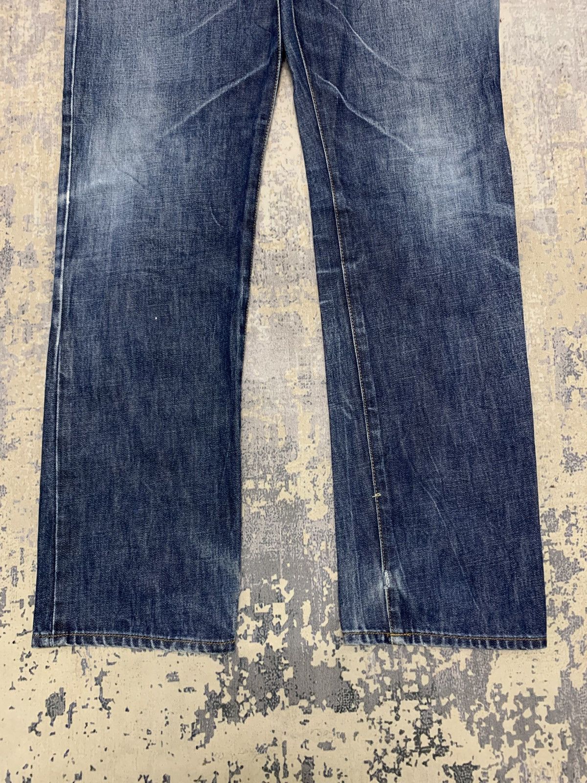 Japanese Brand Gap 1969 Vintage Distressed Dark Indigo Straight Denim Size US 33 - 3 Thumbnail