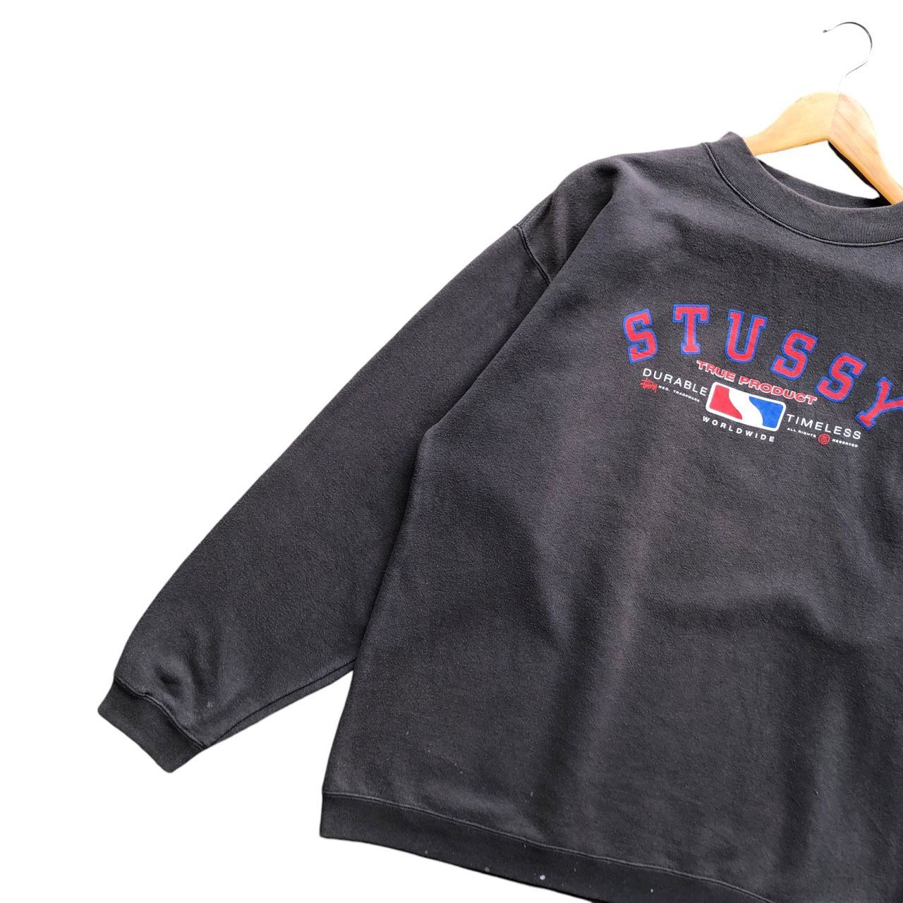 Stussy × Vintage Vintage perfect thrash STUSSY worldwide sweatshirt Size US M / EU 48-50 / 2 - 5 Thumbnail