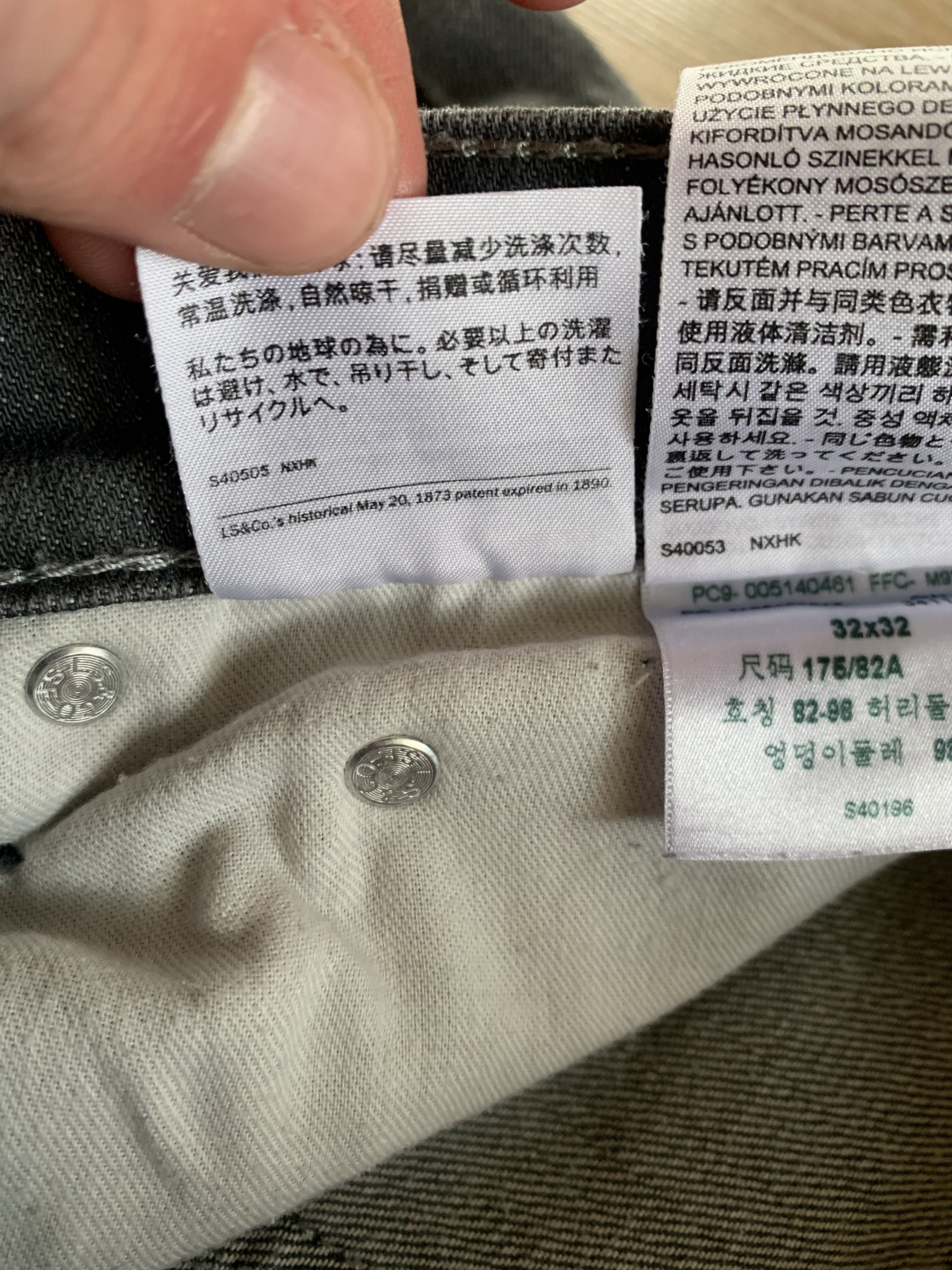 Levi's Levis 514 Grey Vintage Denim Jeans Size US 32 / EU 48 - 10 Thumbnail