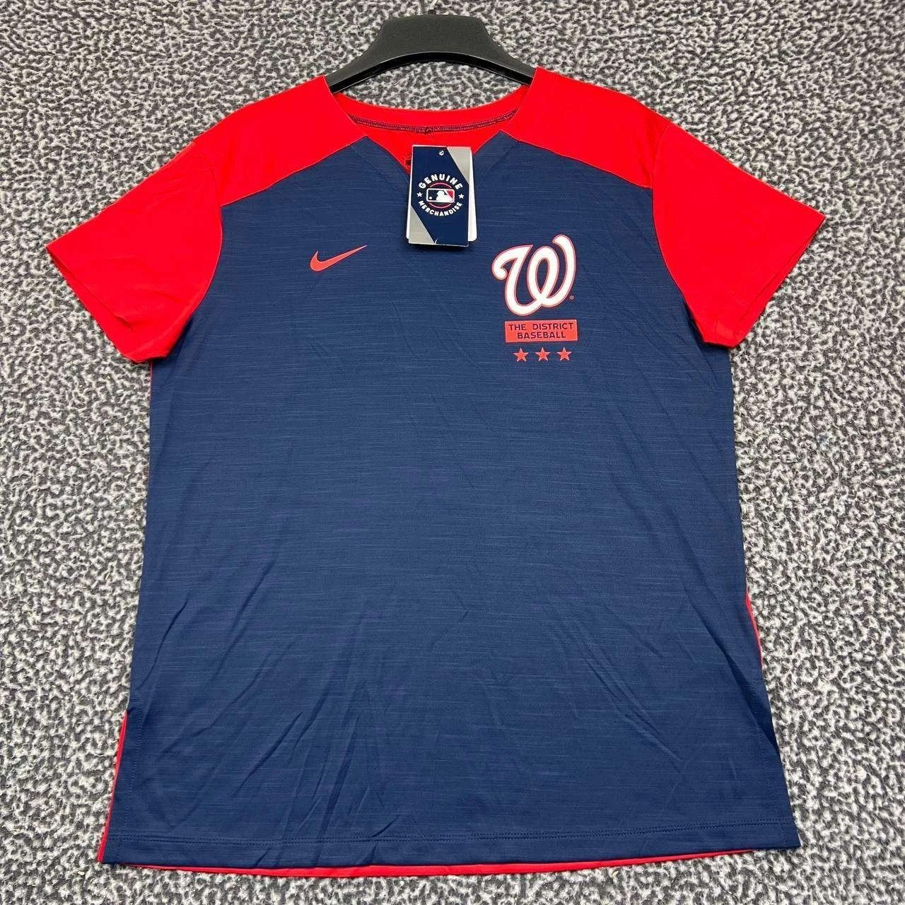 Nike Washington Nationals Dri-Fit Shirt Women Nike V Neck New M Size M / US 6-8 / IT 42-44 - 1 Thumbnail