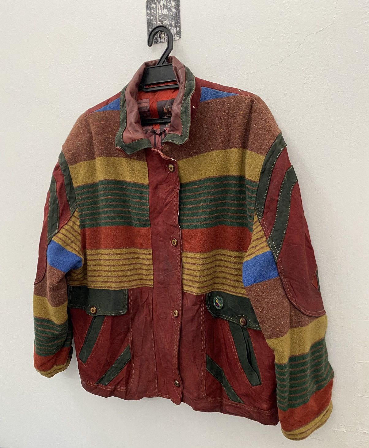 RECTO × Vintage KOREA BRAND MIX WOOL LEATHER JACKET Size US M / EU 48-50 / 2 - 3 Thumbnail