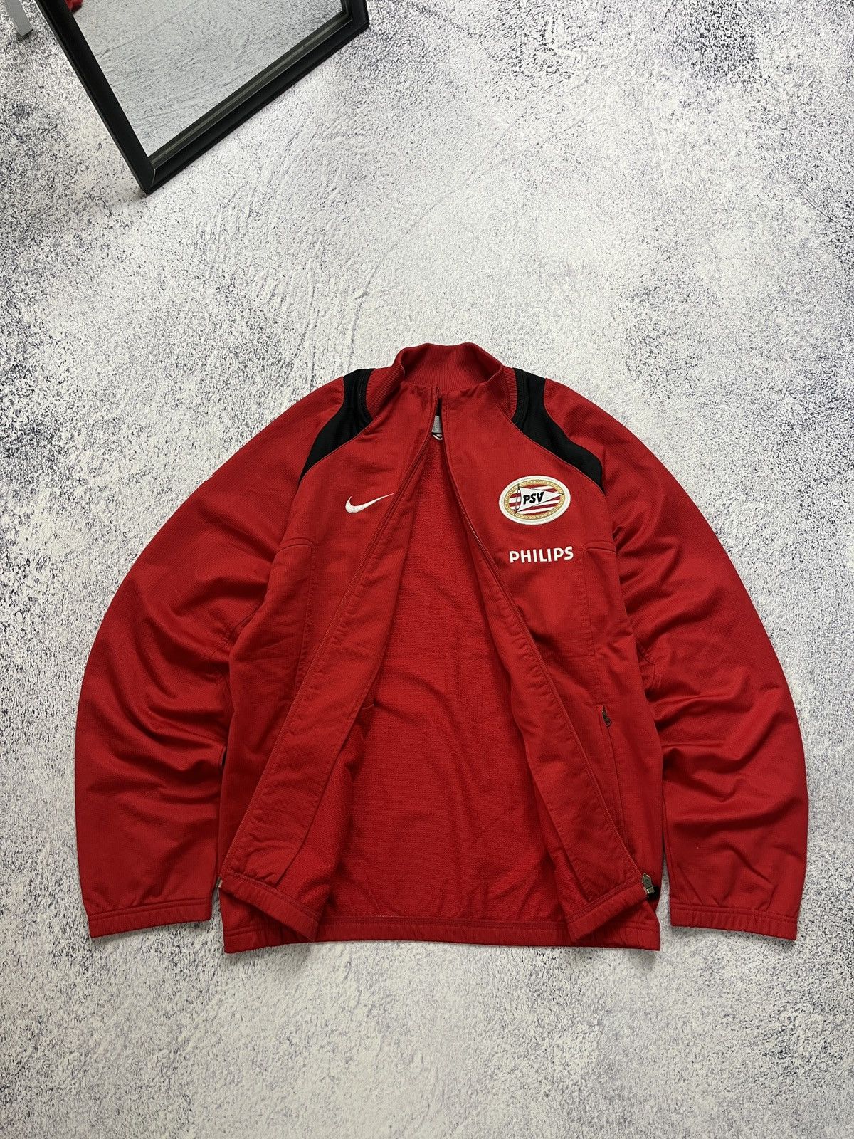 Nike Vintage Nike PSV Philips Track Jacket 2000s Soccer Football Size US S / EU 44-46 / 1 - 7 Thumbnail