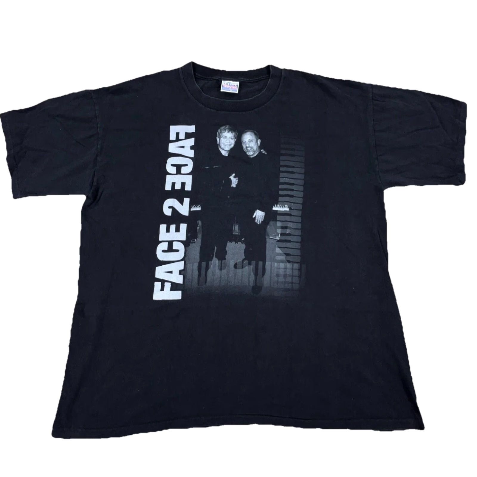 Vintage VINTAGE Elton John Shirt Men XL Black Tee Graphic Print Single Stitch 2000s Y2K Band Rock Concert Logo 100% Cotton All Sport Tee Mens Size US XL / EU 56 / 4 - 2 Thumbnail