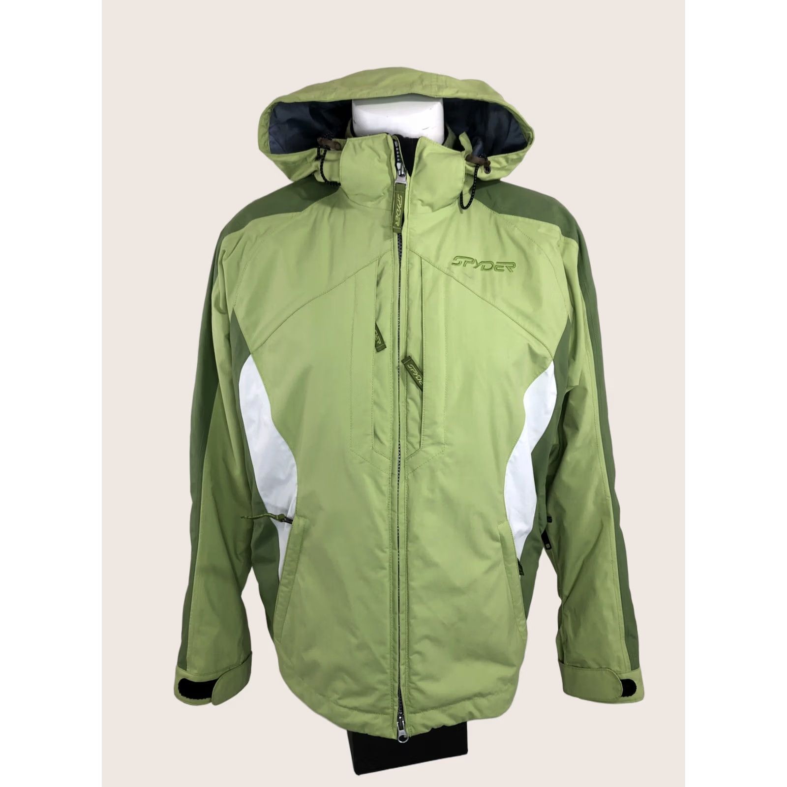 Spyder SPYDER Embroidered ZIP OUT LINER Womens US 6 Hooded Ski Winter Jacket Green - Jacket, Ski, Hooded, Embroidered, 6, Womens, Spyder, Winter, Green Size M / US 6-8 / IT 42-44 - 1 Thumbnail