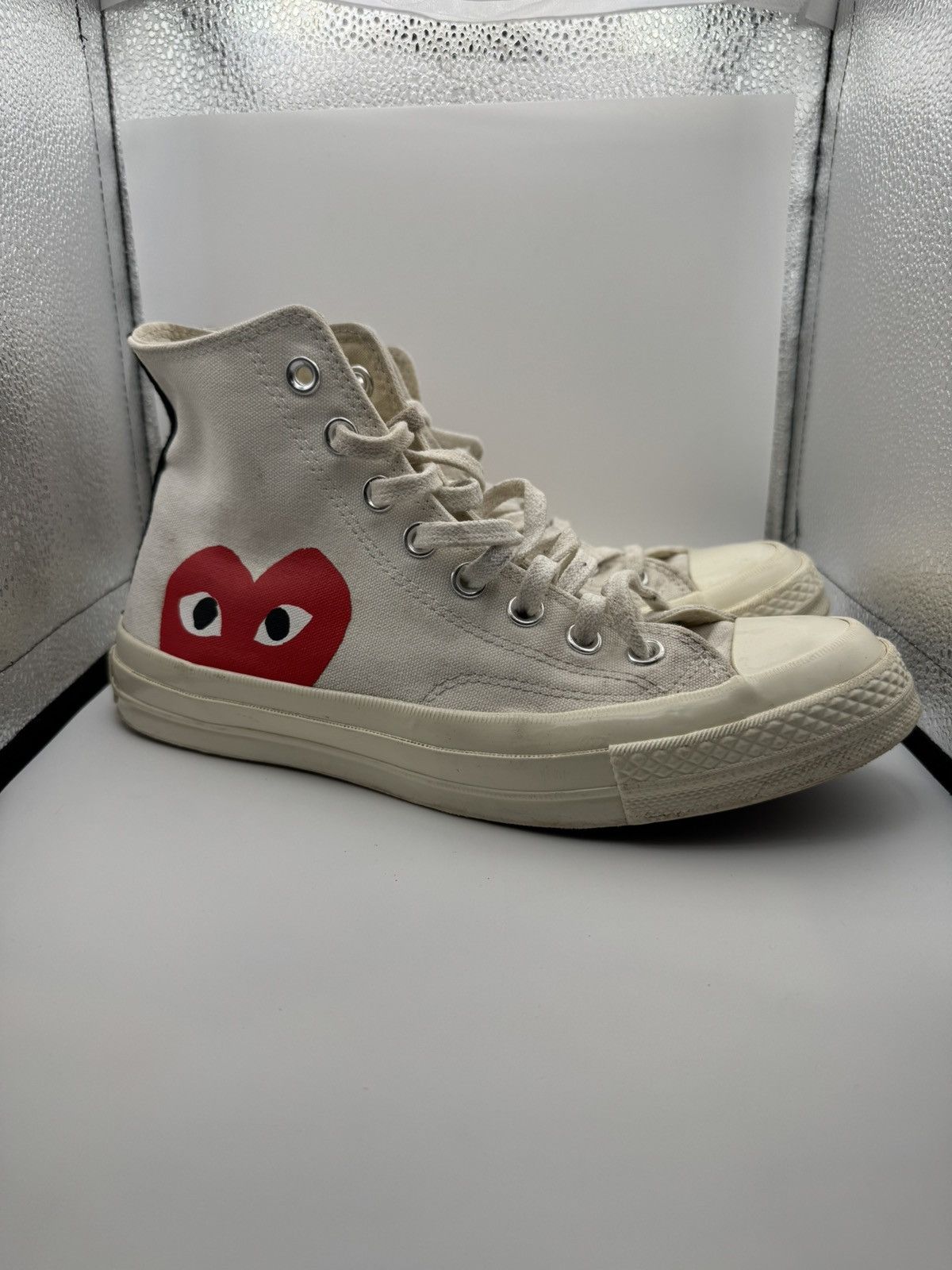 Comme des Garcons Commes des Garçons Converse Chuck70 Men's Sneakers White/Red Size US 7 / EU 40 - 3 Thumbnail