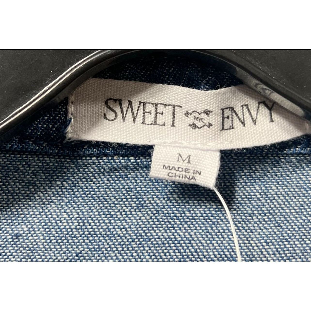 Other Sweet Envy- Women's Chambray Long Sleeve Button Down Shirt W Size M / US 6-8 / IT 42-44 - 11 Thumbnail