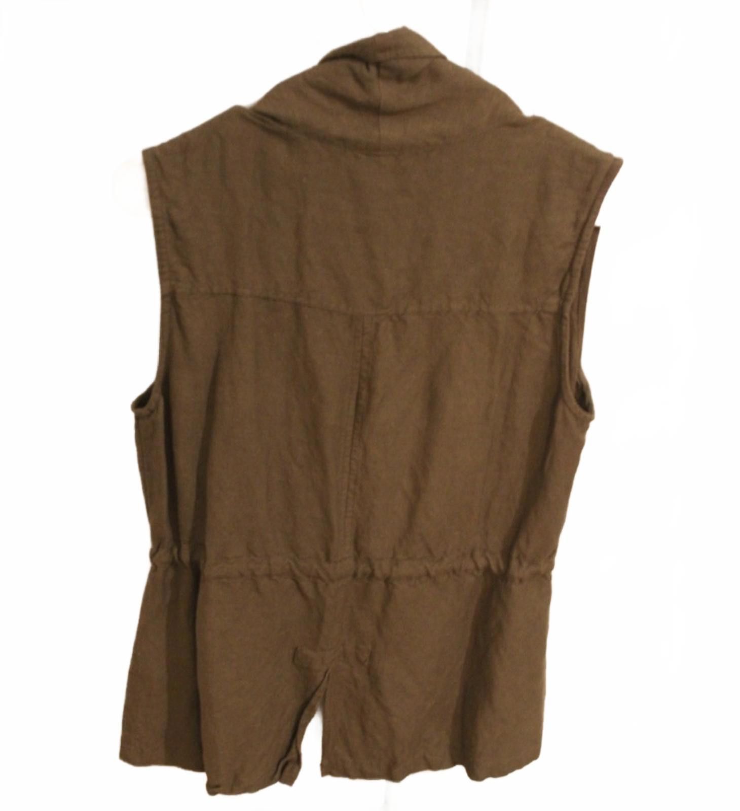 Other Chelsea & Theodore Olive Sleeveless Drawstring Waist Vest S Size S / US 4 / IT 40 - 2 Thumbnail
