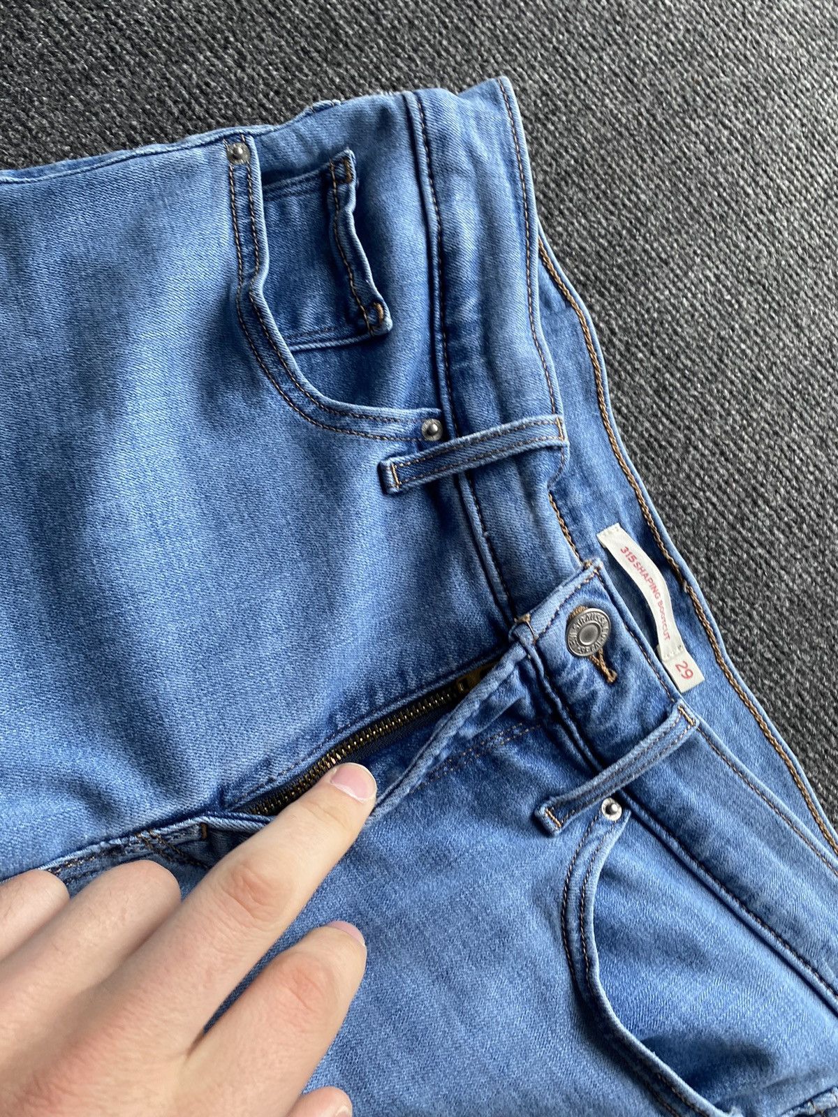 Levi's 🔥Levis 315 Shaping Bootcut 29 Jeans women sexy alt goth Size 29" - 14 Thumbnail