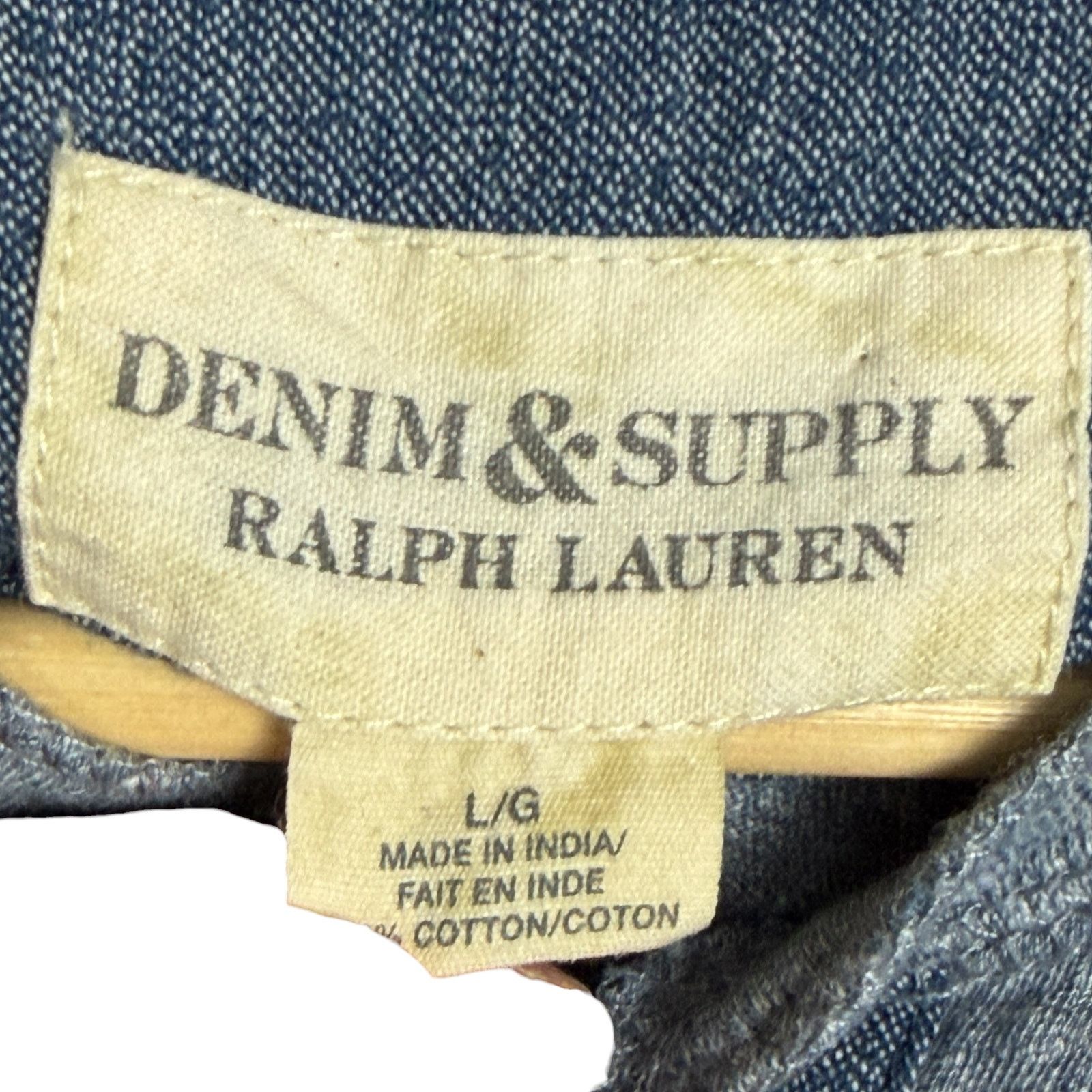 Denim & Supply Ralph Lauren Denim & Supply Ralph Lauren Shirt Men's Large Blue Henley Size US L / EU 52-54 / 3 - 6 Thumbnail