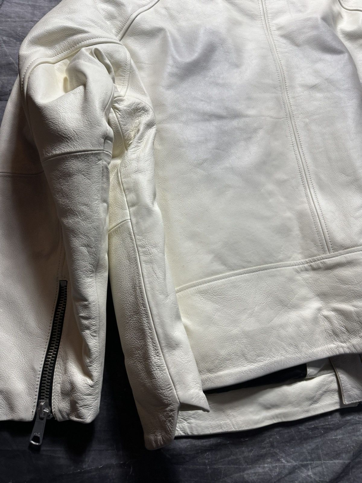 Heron Preston H2 by Heron Preston Leather Jacket in White Size US L / EU 52-54 / 3 - 9 Thumbnail
