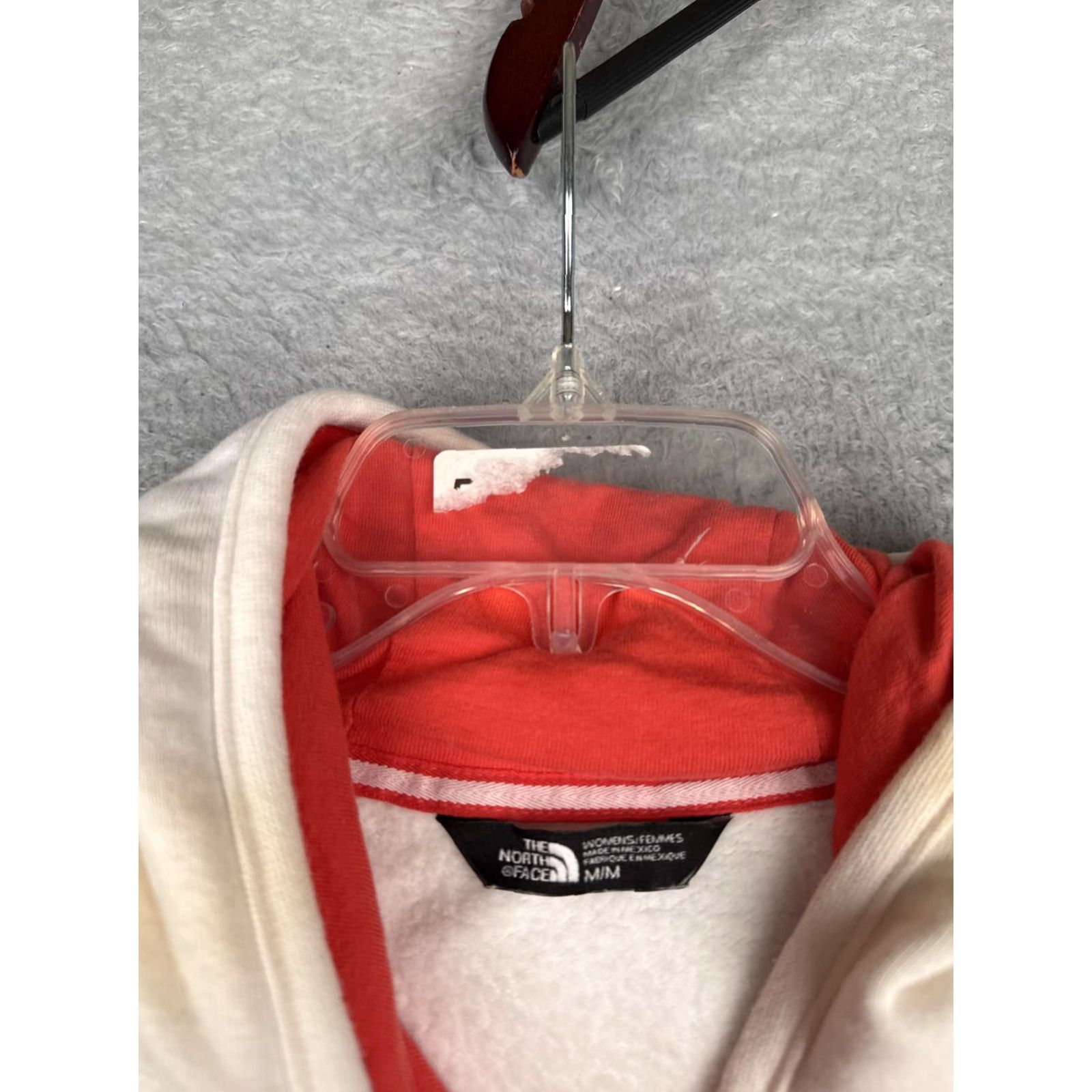 The North Face The North Face Hoodie Womens Medium White Red Logo Pullover Fleece Sweatshirt Size M / US 6-8 / IT 42-44 - 7 Thumbnail