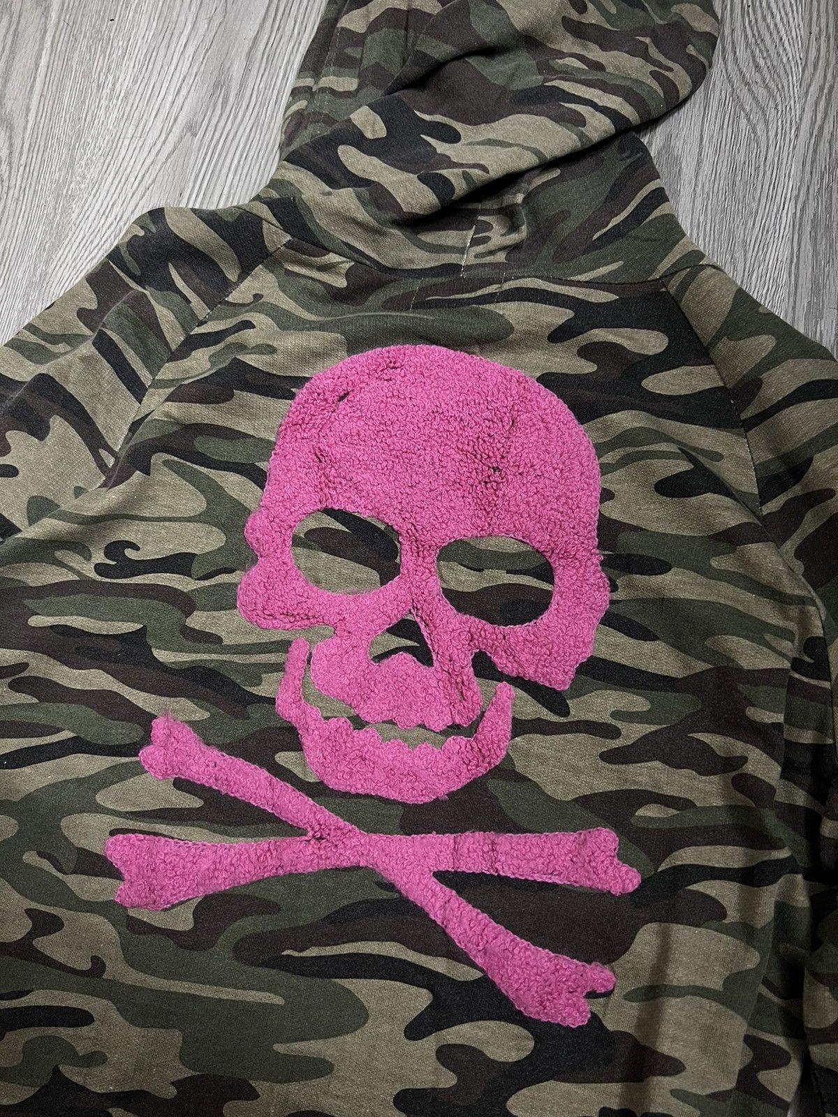 Japanese Brand Camo skull long hoodie zip up💗☠️ Size S / US 4 / IT 40 - 4 Thumbnail
