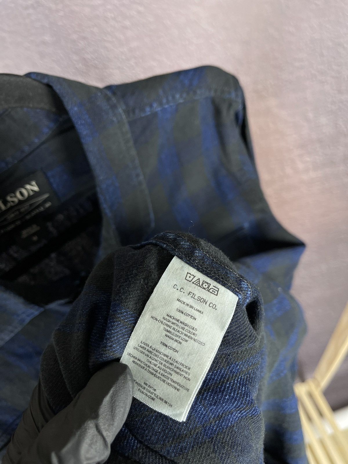 Filson Filson Indigo blue checkered flannel long sleeve shirt Size US M / EU 48-50 / 2 - 9 Thumbnail