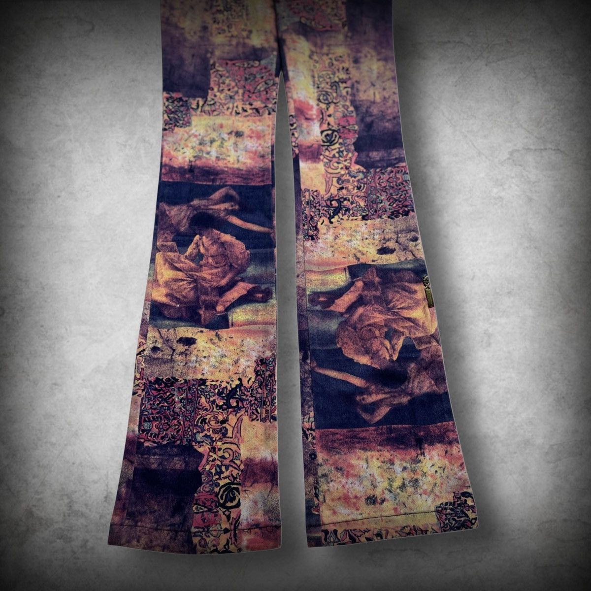 Other XIX Art Patchwork Pants Flare Korean Brand W 29 Size US 29 - 7 Thumbnail