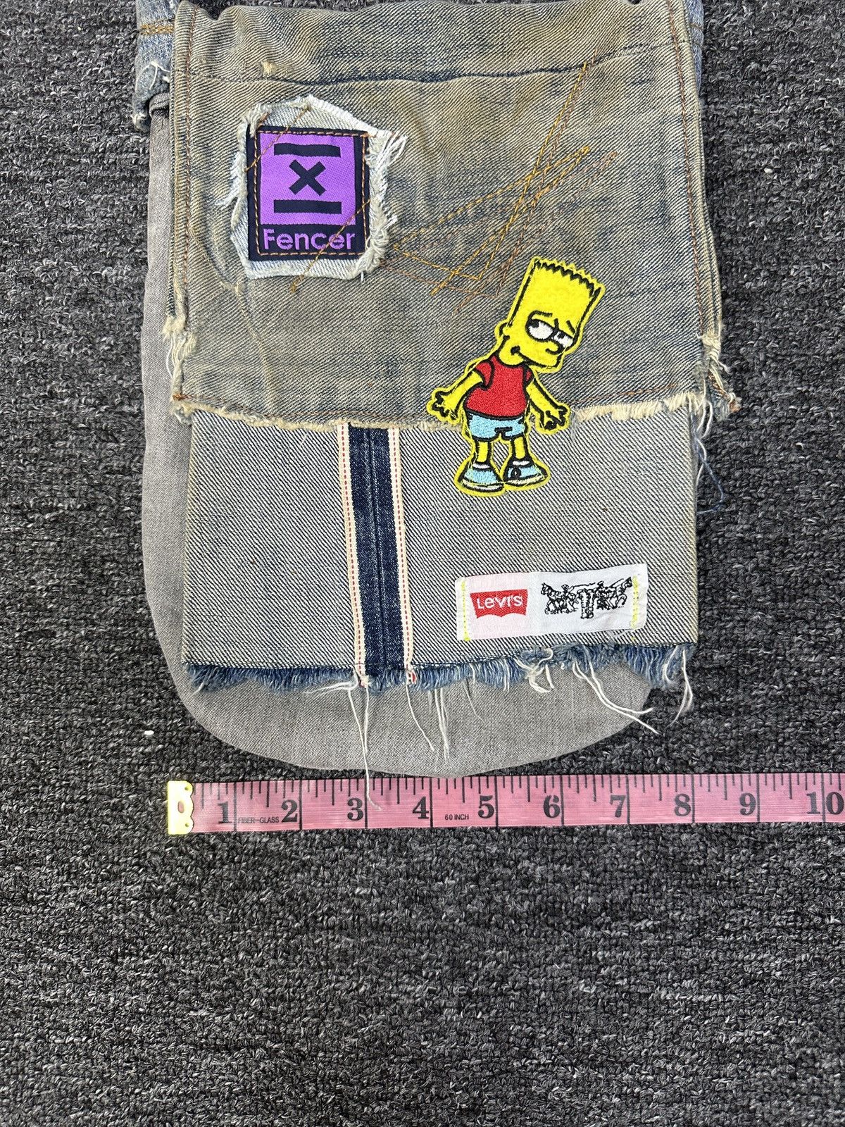 Handmade Very Rare Vintage Unbranded Jeans Custom Made Bag BGA0001 Size ONE SIZE - 5 Thumbnail