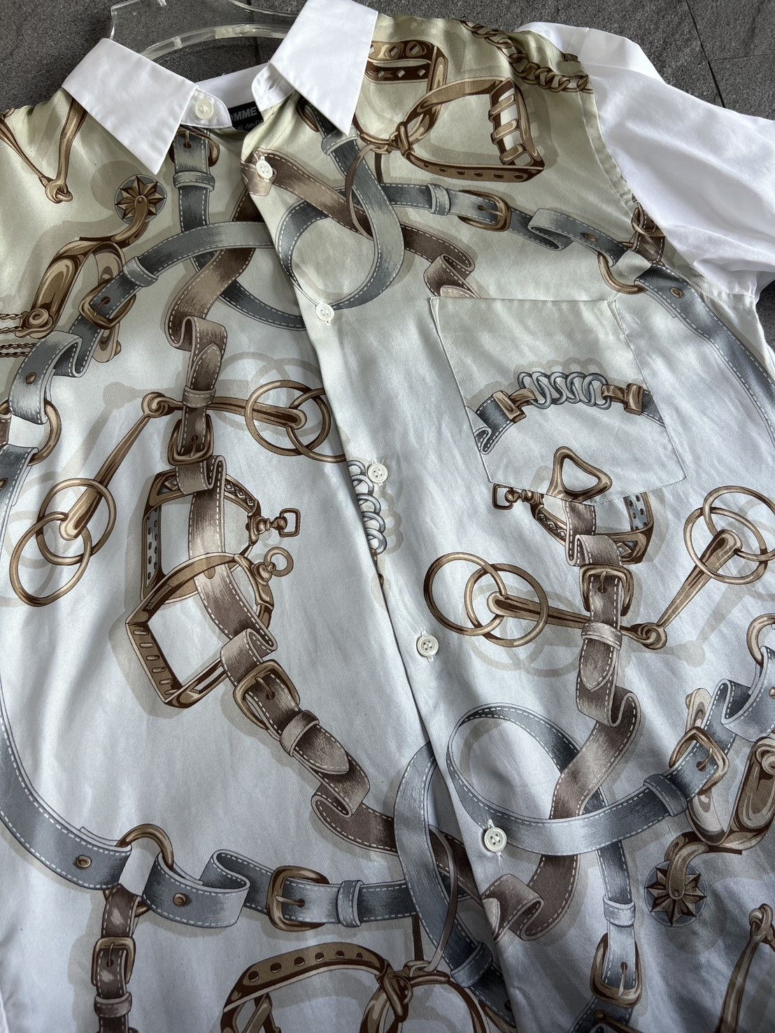 Comme des Garcons Homme Comme des Garçons Homme Deux patchwork shirt silk panel Size US M / EU 48-50 / 2 - 6 Thumbnail